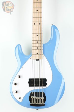 Sterling by Music Man Stringray Ray5 5-String Bass Left Handed Chopper Blue