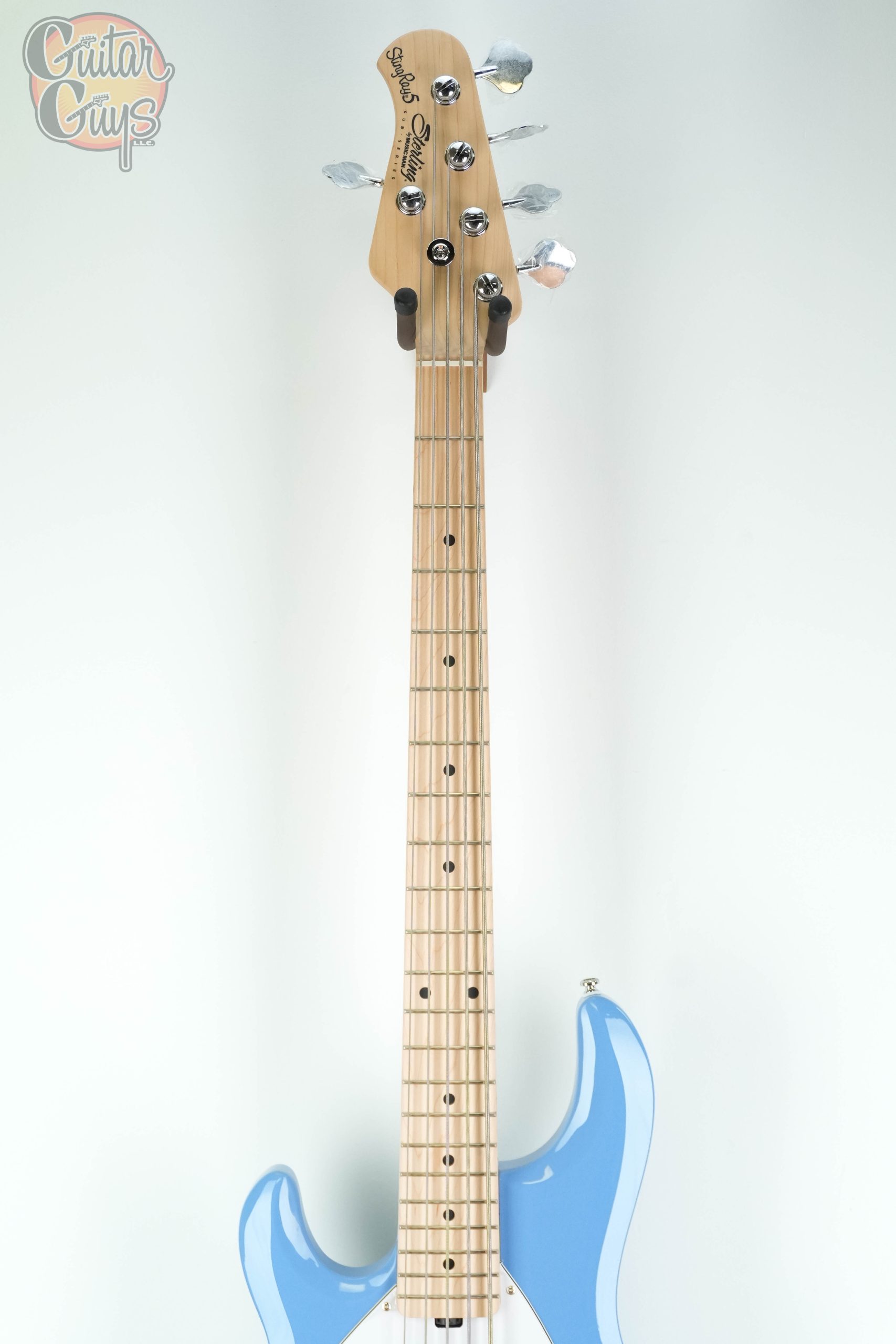 Sterling by Music Man Stringray Ray5 5-String Bass Left Handed Chopper Blue - Image 2