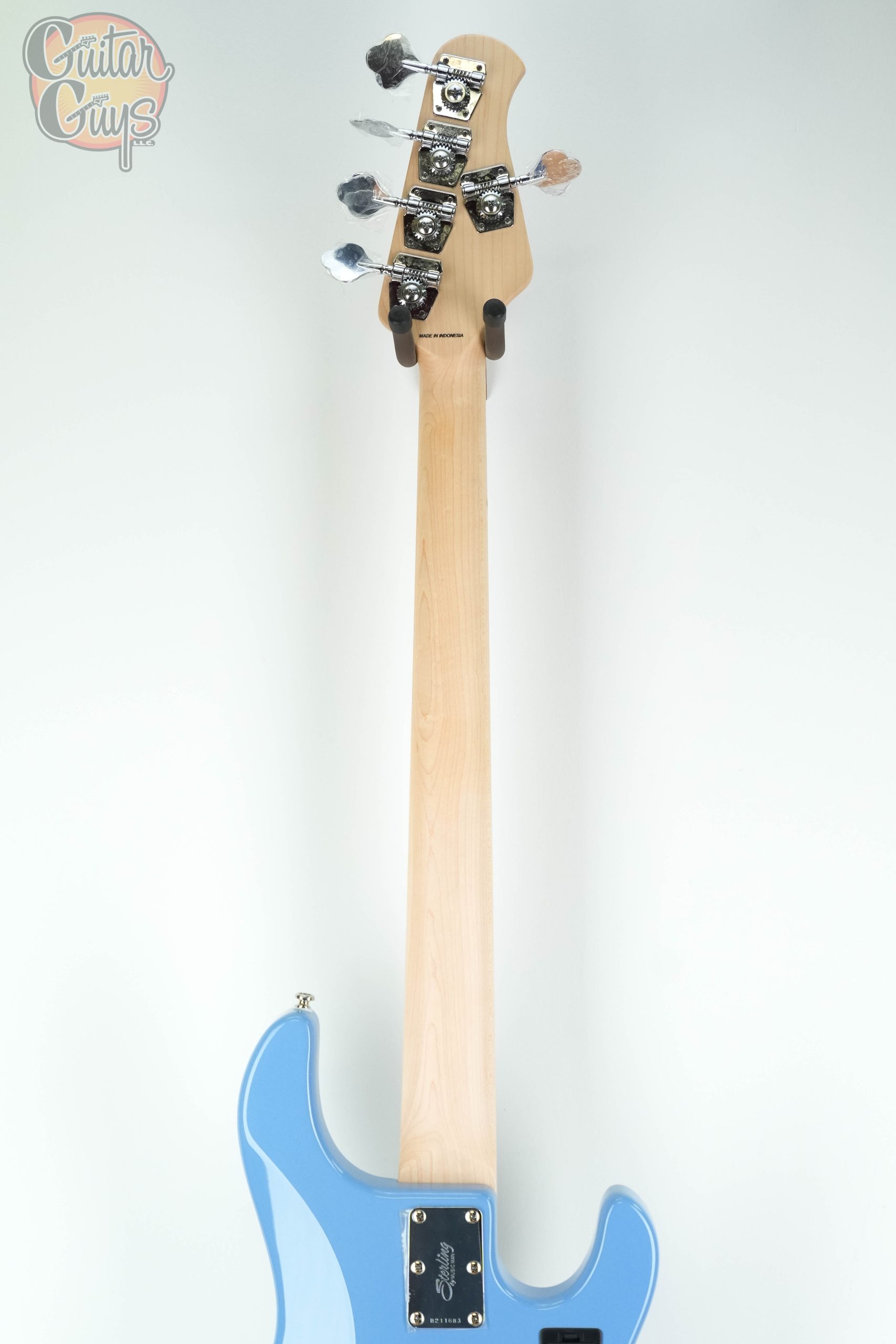 Sterling by Music Man Stringray Ray5 5-String Bass Left Handed Chopper Blue - Image 7