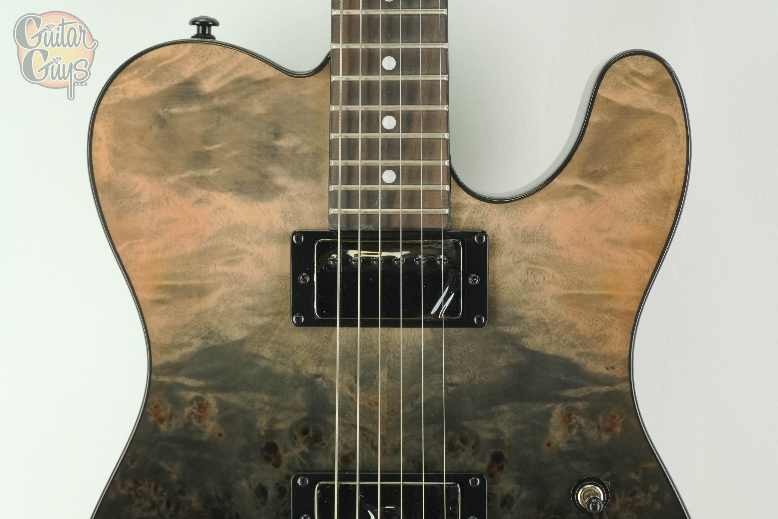 Schecter PT Standard Black Fade Burst Burl - Image 4
