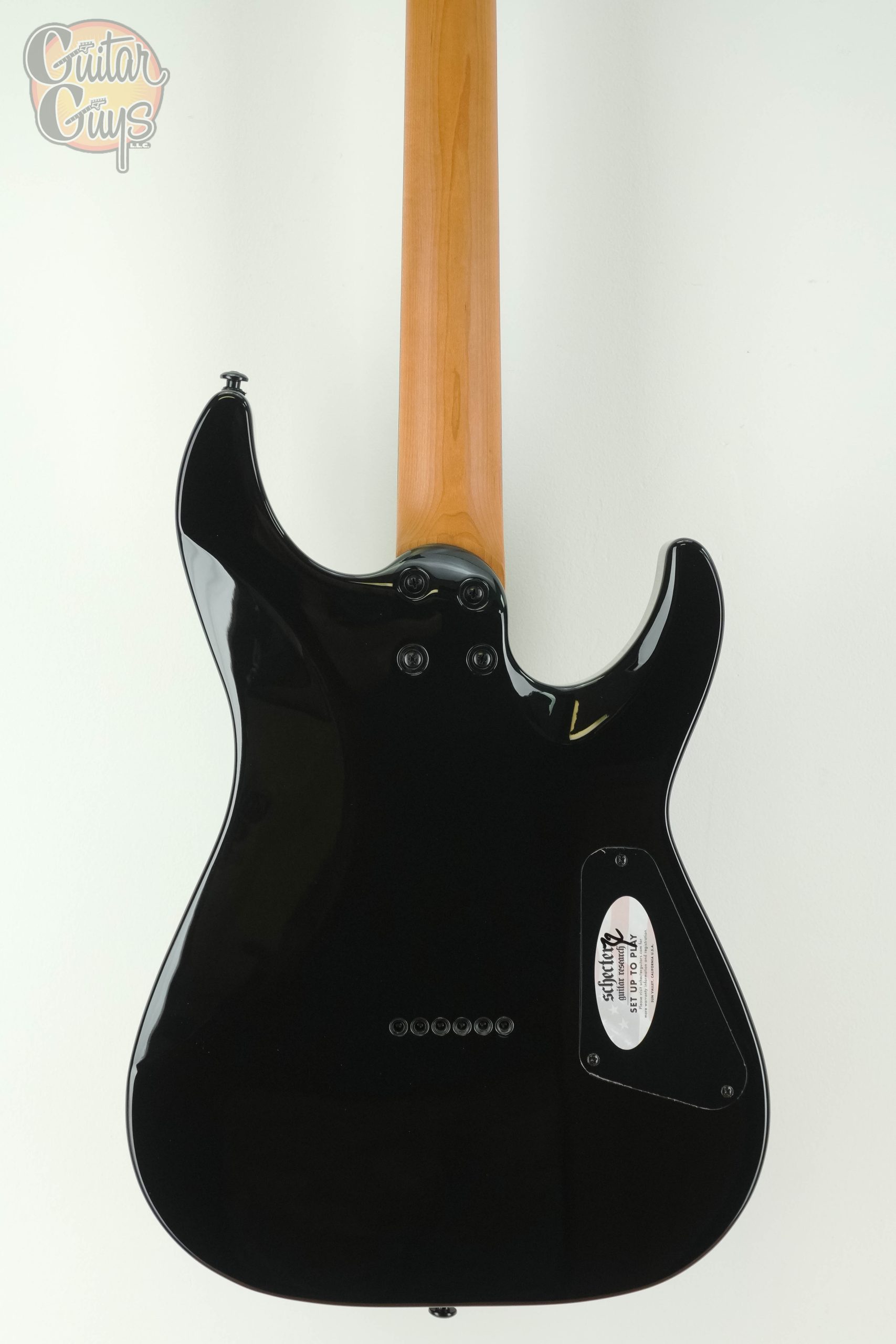 Schecter C-1 Standard Left Handed Black Fade Burst Pearl - Image 8