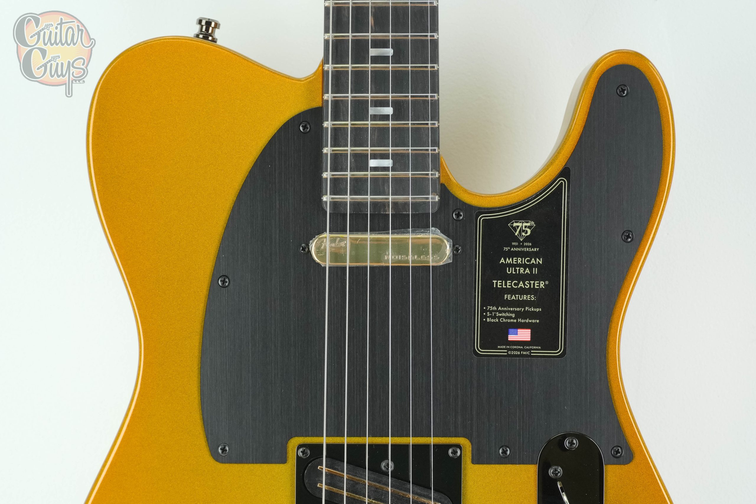 Fender 75th Anniversary American Ultra II Telecaster Liquid Gold - Image 4