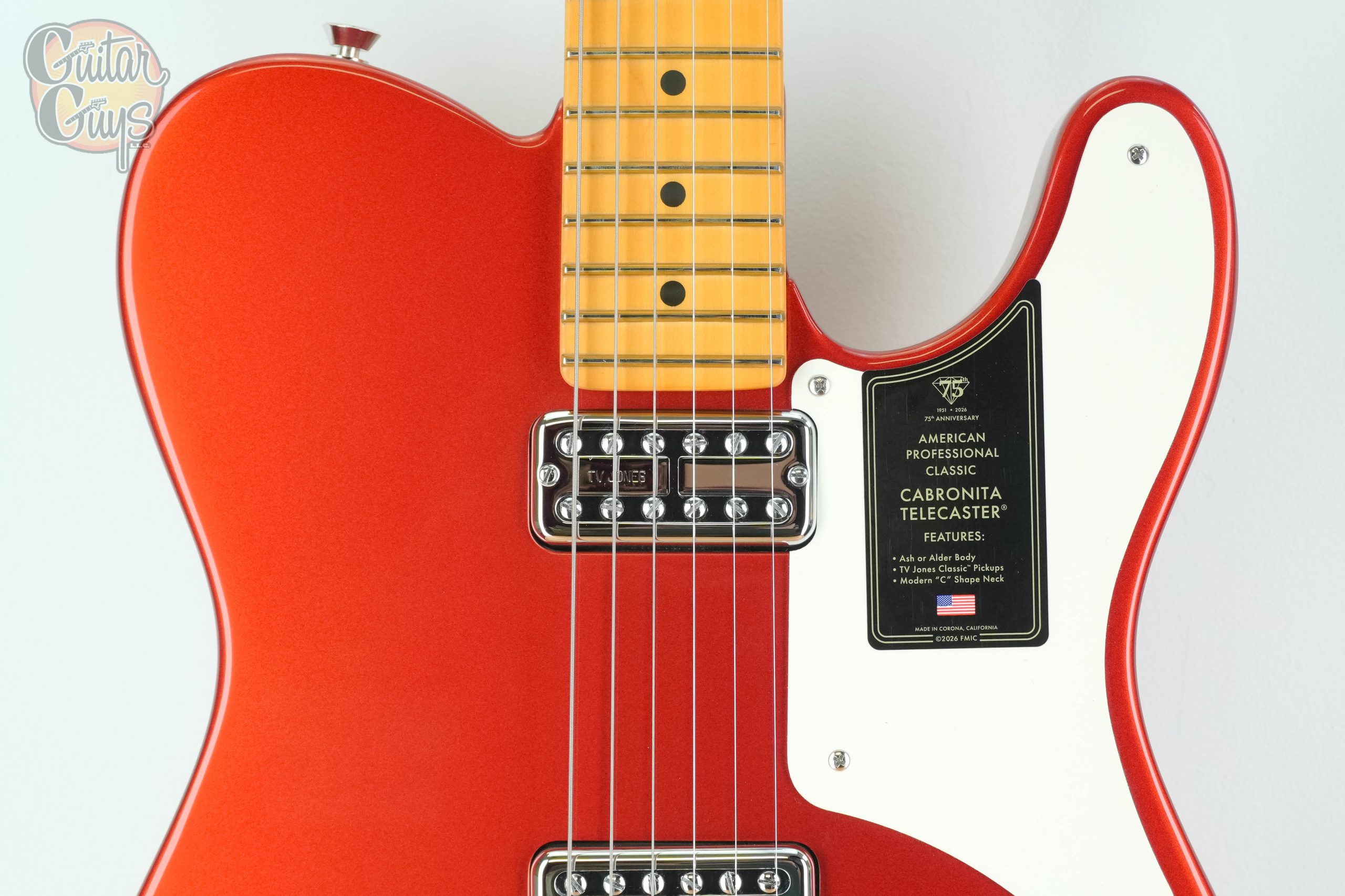 Fender 75th Anniversary American Professional Classic Cabronita Telecaster Candy Apple Red - Image 4