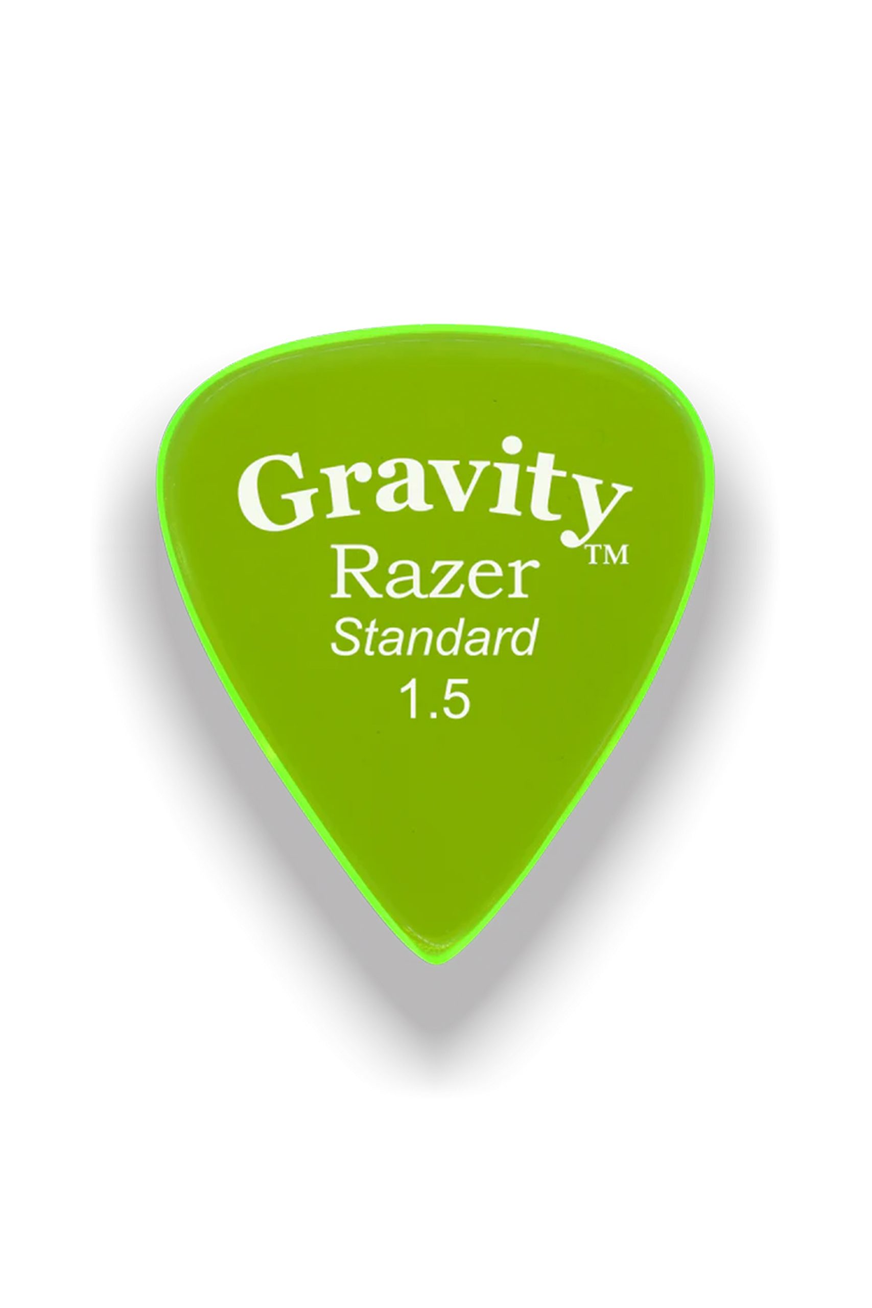 Gravity Picks GRAS15P Razer Standard 1.5mm Polished Green