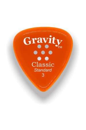 Gravity Picks GCLS3MM Classic Standard 3mm Multi Hole Orange