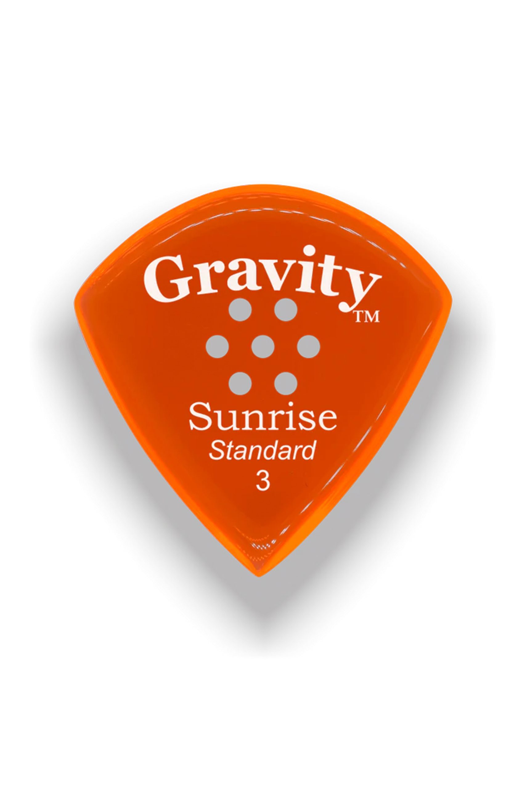 Gravity Picks GSUS3PM Sunrise Standard Multi Hole 3mm Orange