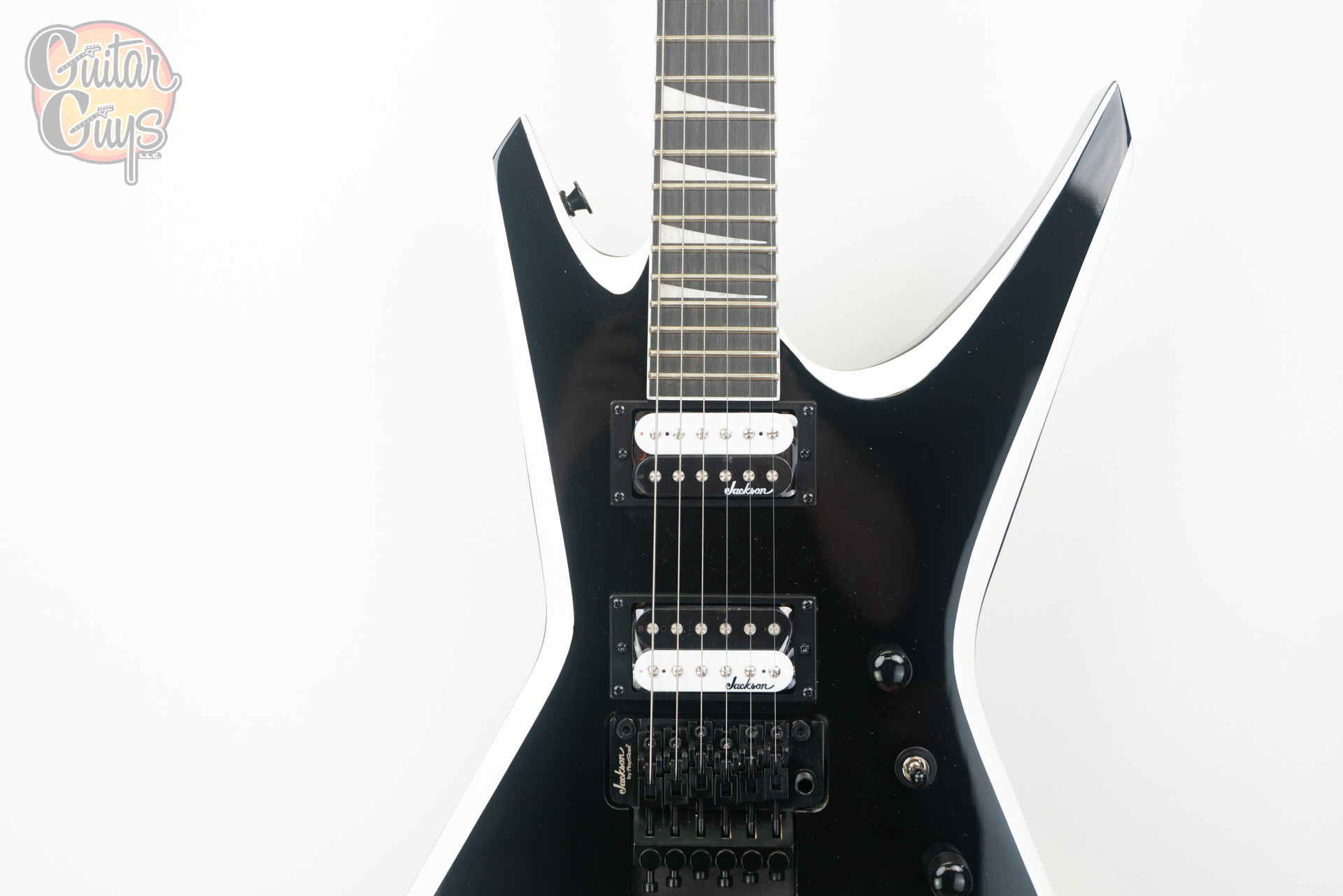 Jackson Warrior JS32 Black with White Bevel - Image 3