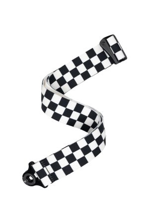 D'Addario Auto Lock Guitar Strap - Skater Checkerboard