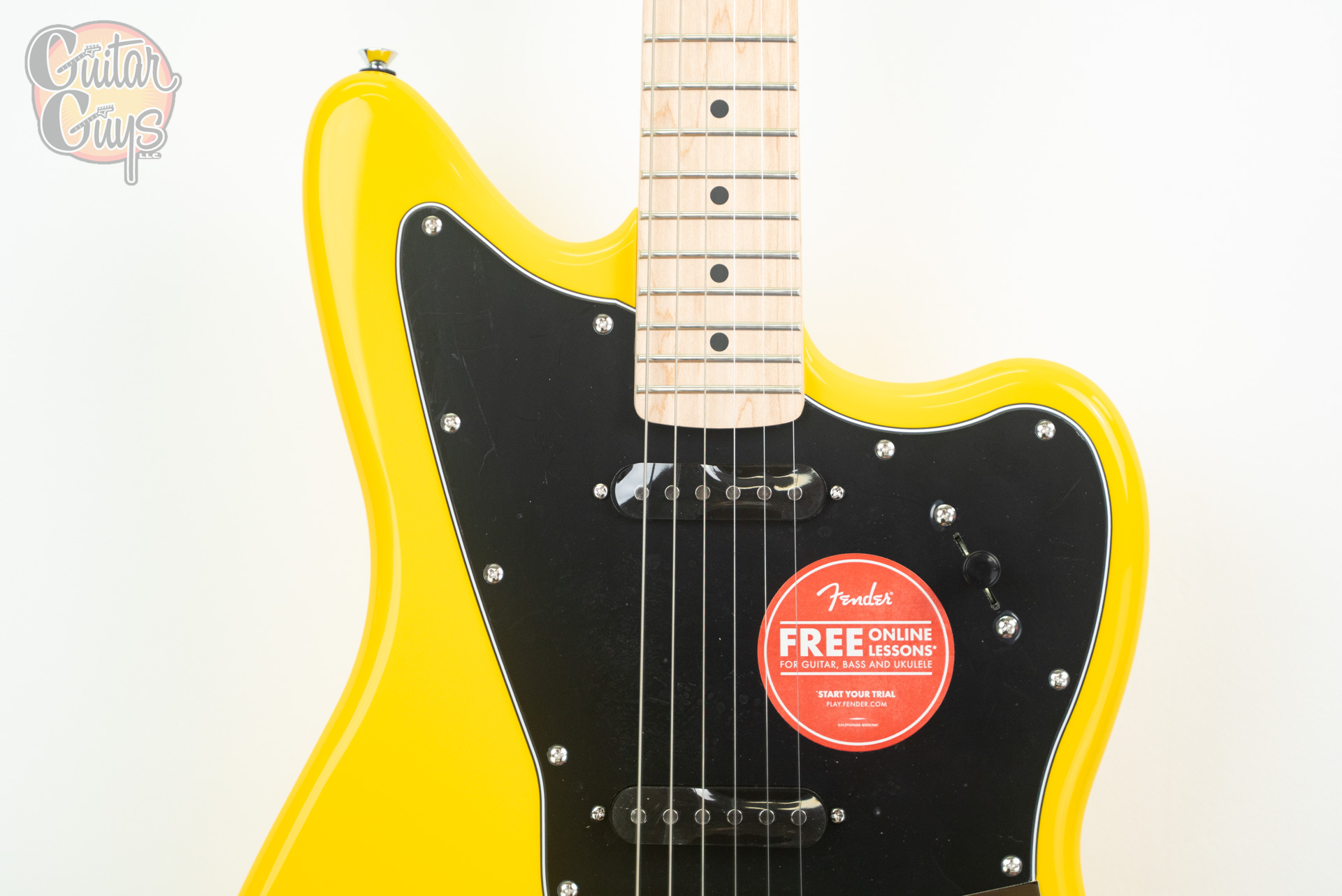 Squier FSR Affinity Series Jaguar Graffiti Yellow - Image 3