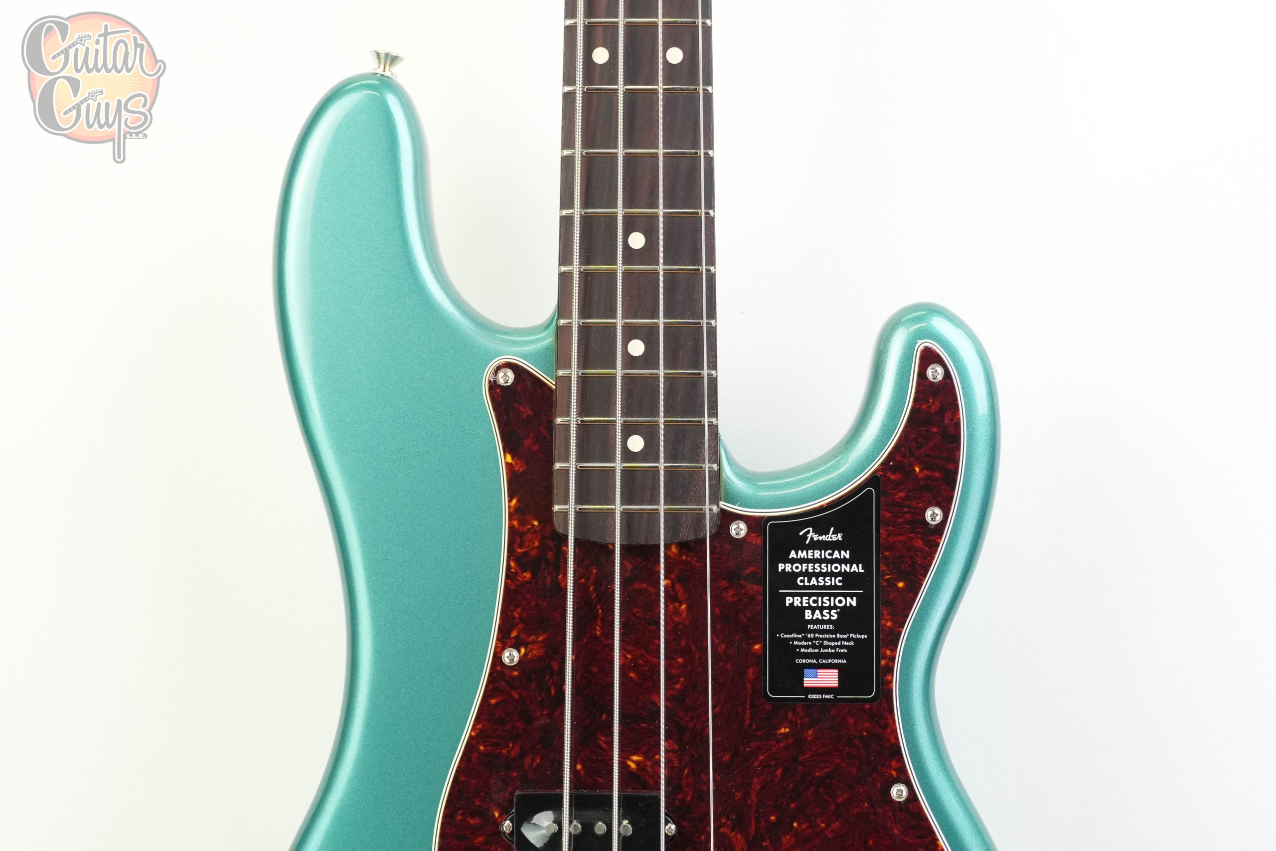 Fender American Professional Classic Precision Bass Faded Sherwood Green Metallic - Image 4