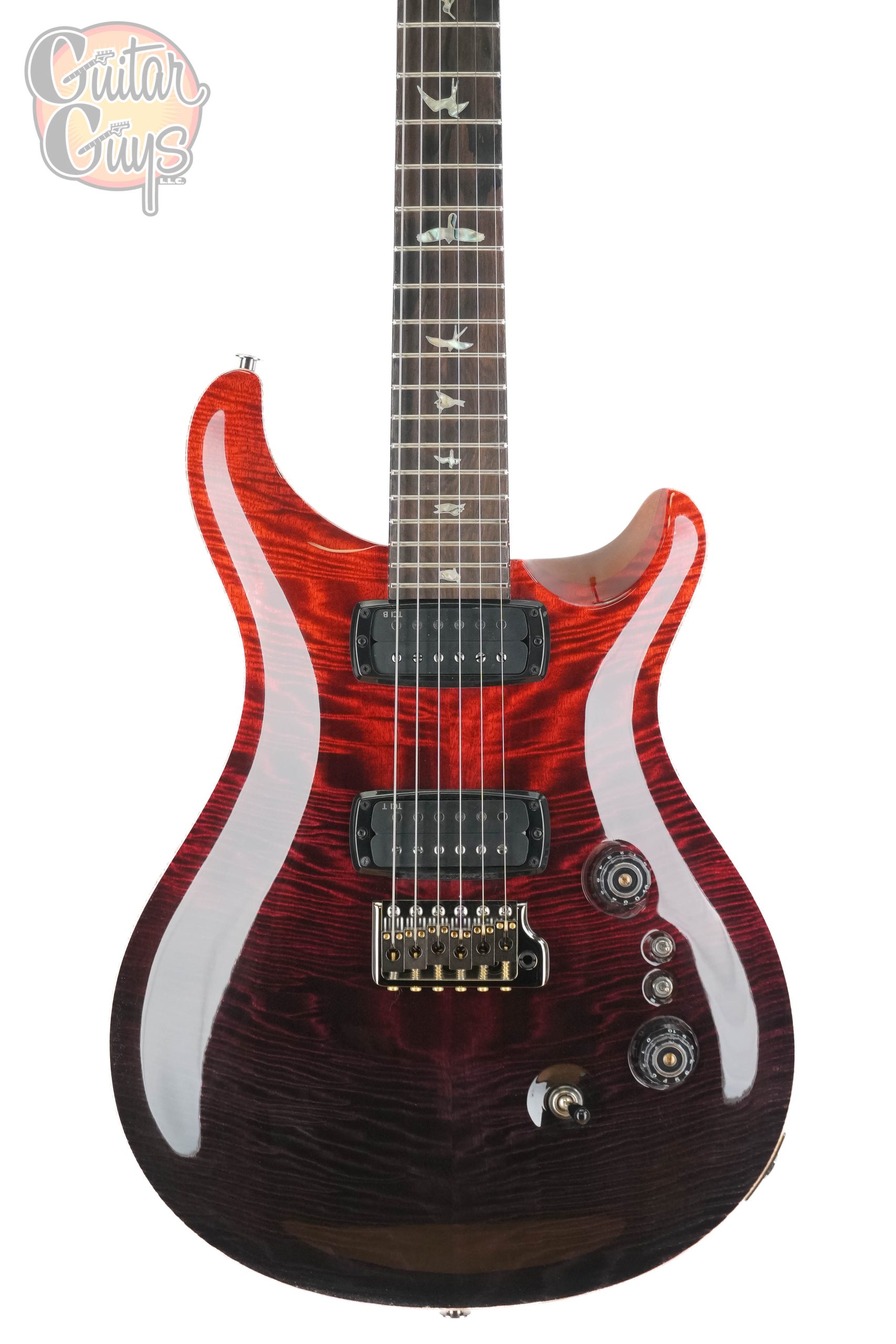 PRS Custom 24-08 Mango-Ziricote Fire Red Grey Black Fade