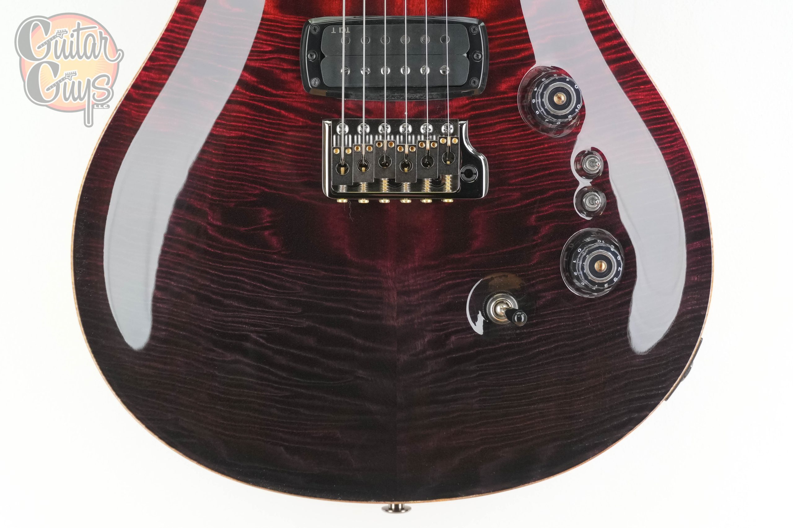 PRS Custom 24-08 Mango-Ziricote Fire Red Grey Black Fade - Image 3