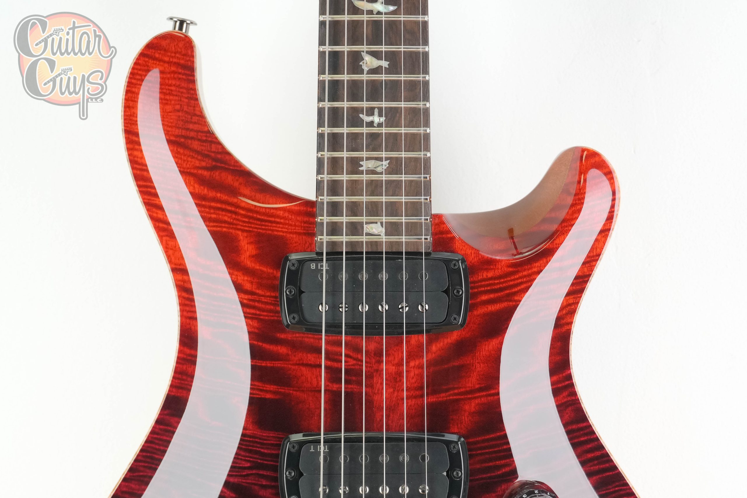 PRS Custom 24-08 Mango-Ziricote Fire Red Grey Black Fade - Image 4