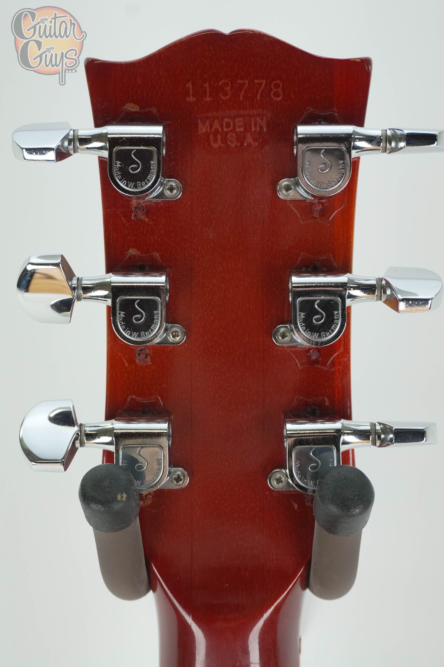 Pre-Owned Gibson Les Paul Deluxe Cherry Sunburst 1974 - Image 12