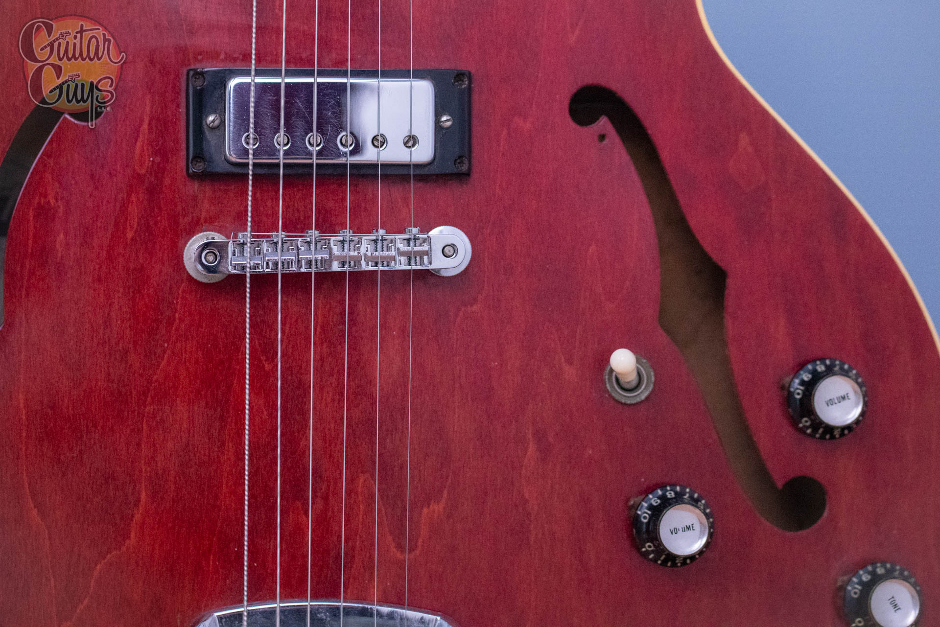 Pre-Owned Epiphone 65-66 Riviera Cherry - Image 9