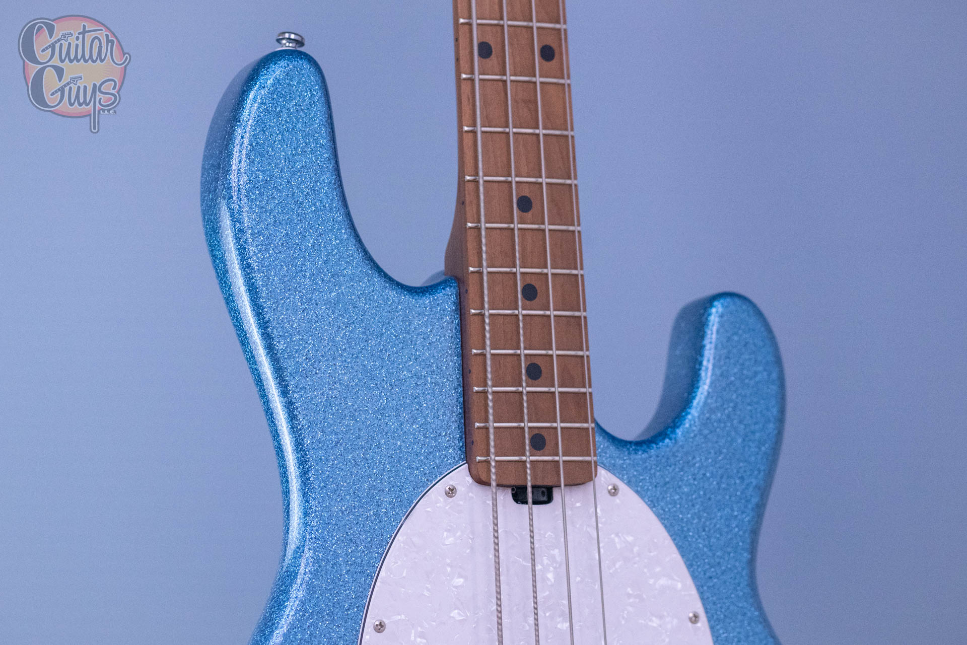 Sterling by Music Man Stingray Ray34 Blue Sparkle - Image 3