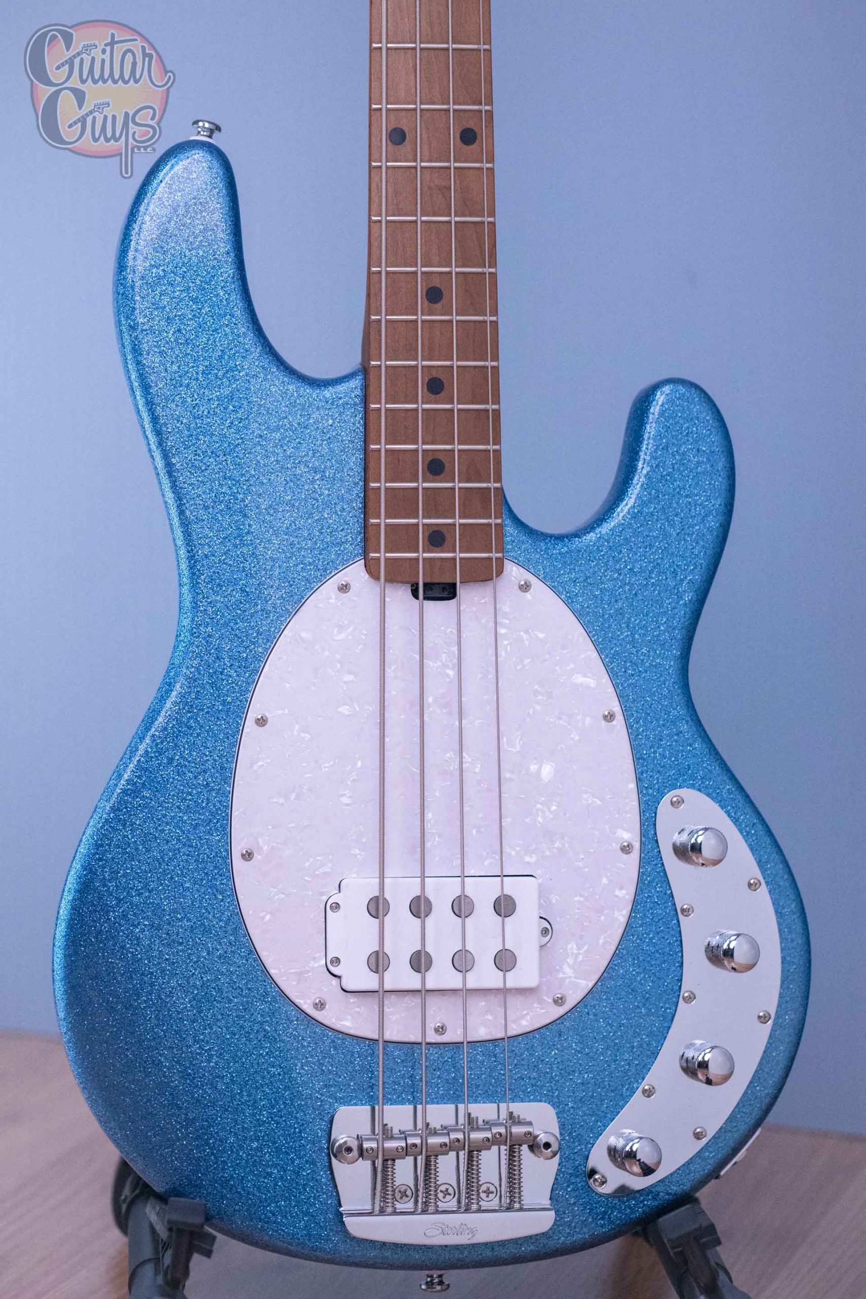 Sterling by Music Man Stingray Ray34 Blue Sparkle - Image 5
