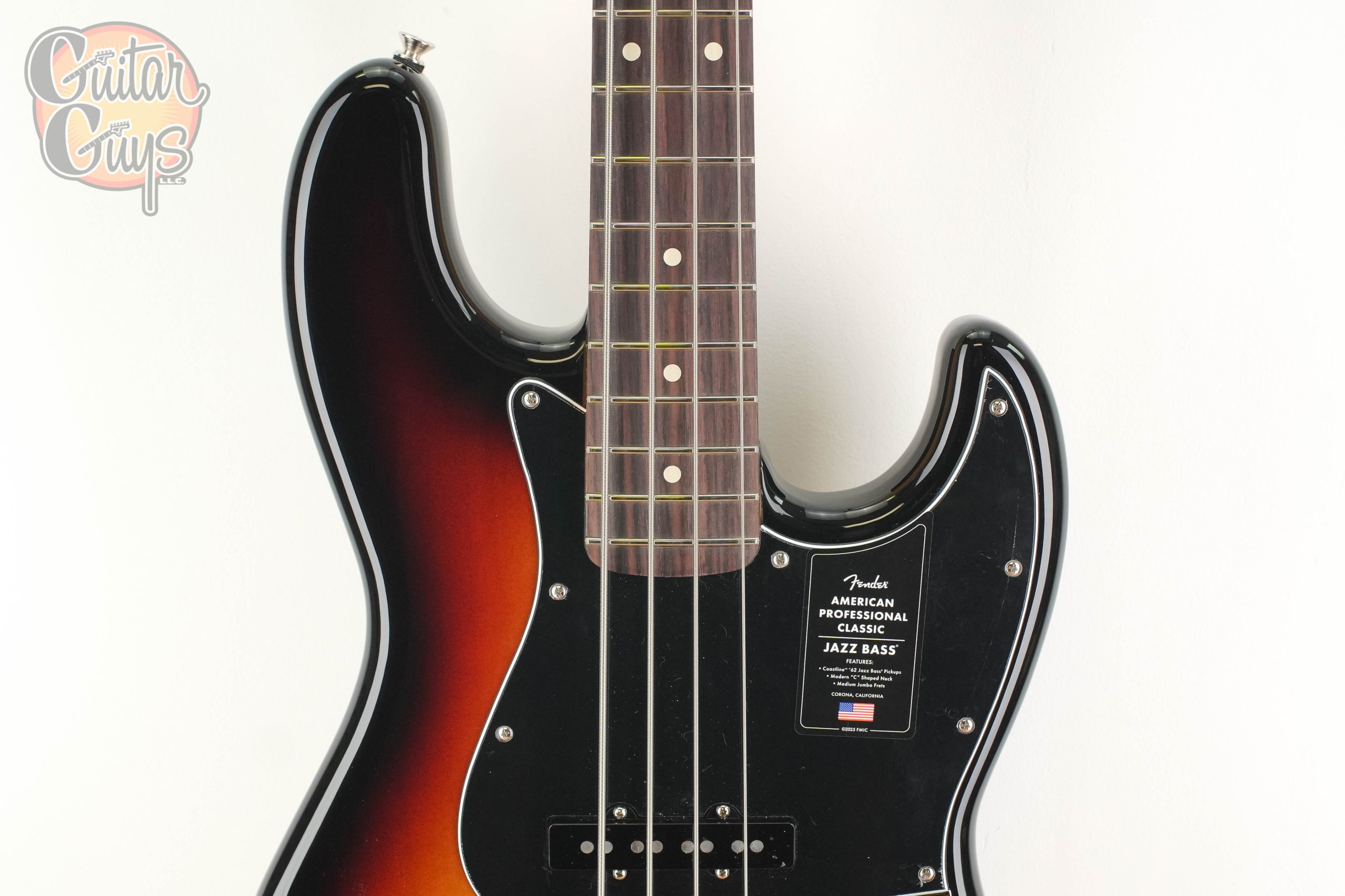 Fender American Professional Classic Jazz Bass 3-Color Sunburst - Image 4