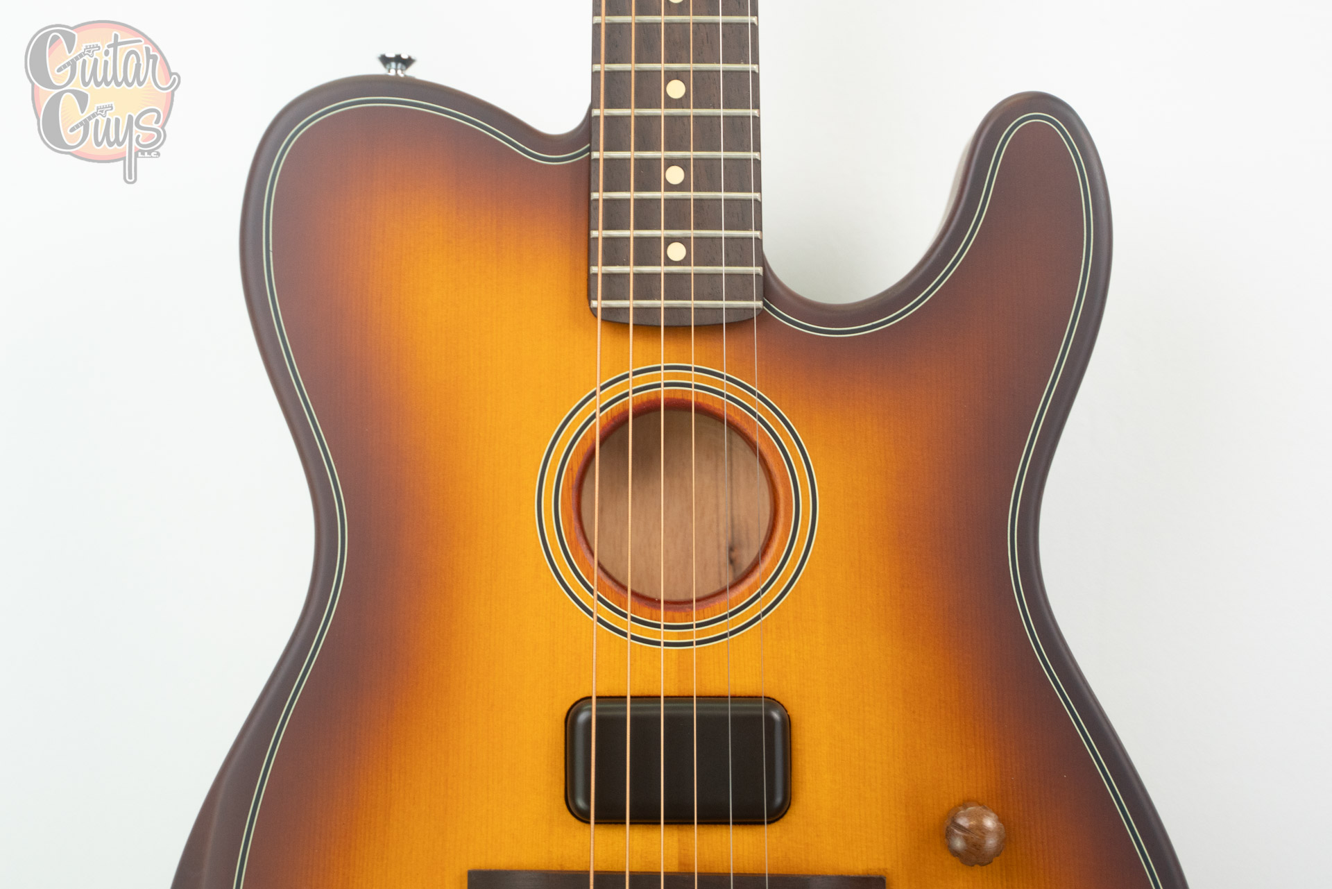 Fender Acoustasonic Standard Telecaster Honey Burst - Image 3
