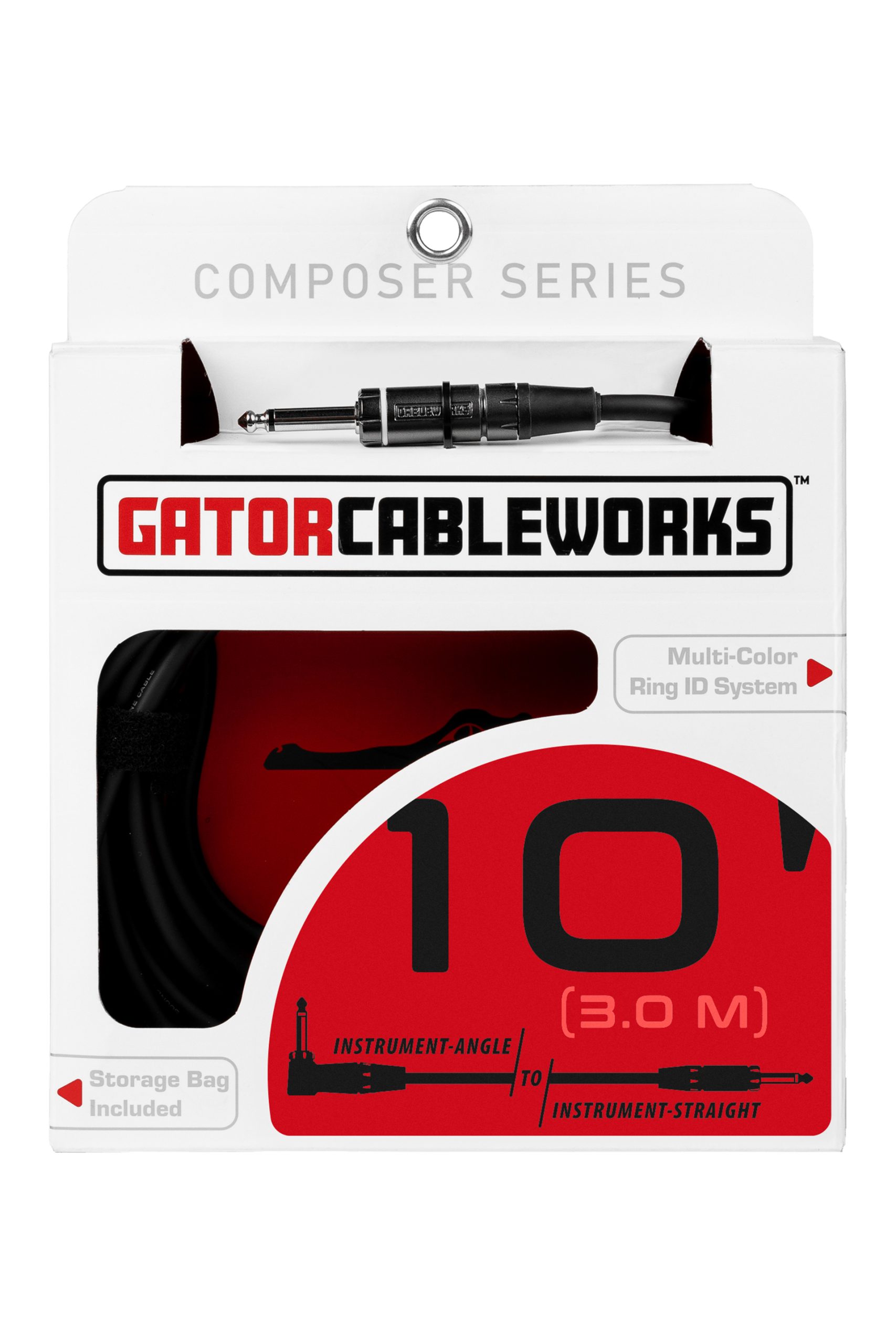 Gator Cableworks Composer Series 10' Instrument Cable Straight - Right