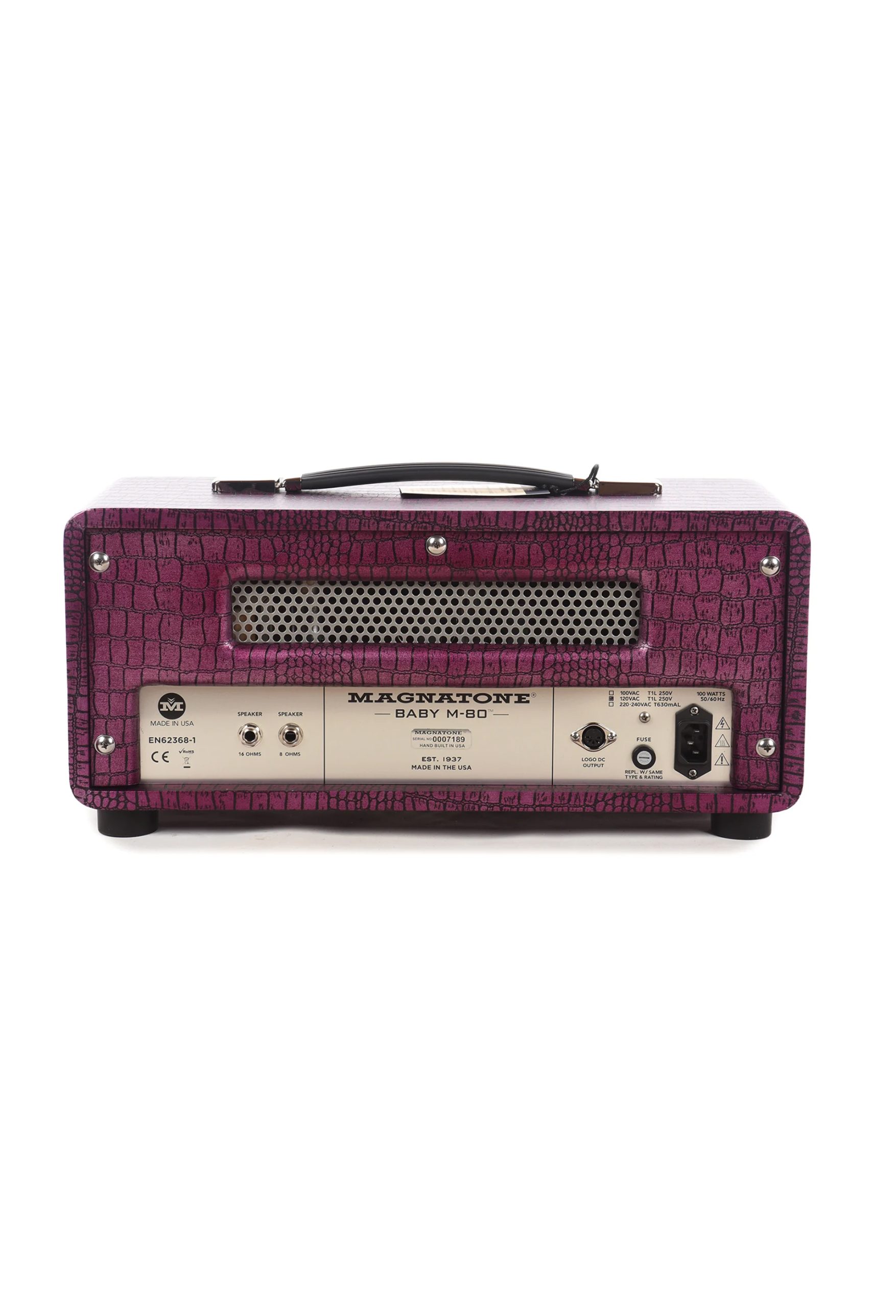 Magnatone Baby M-80 Head Bill Gibbsons Signature Chrome Grape - Image 3