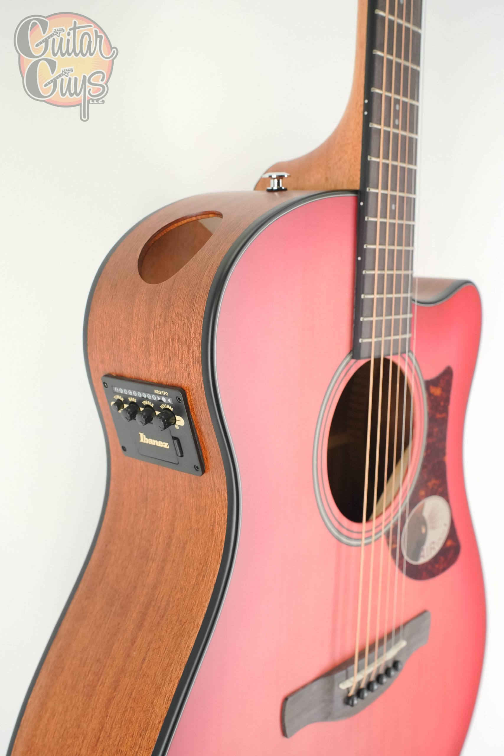 Ibanez AAM50CE Coral Red Burst - Image 9
