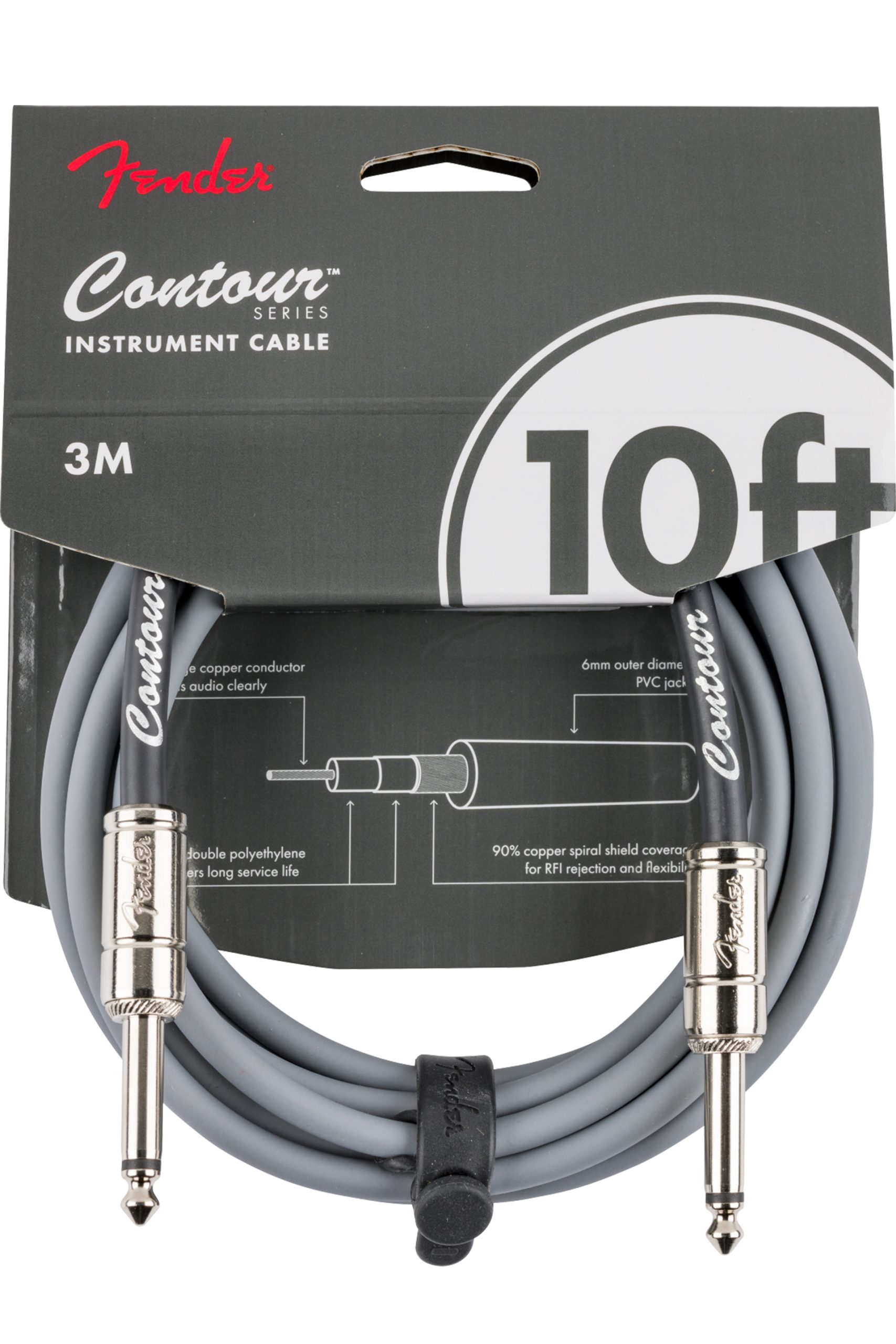 Fender Contour 10' Cable Inca Silver