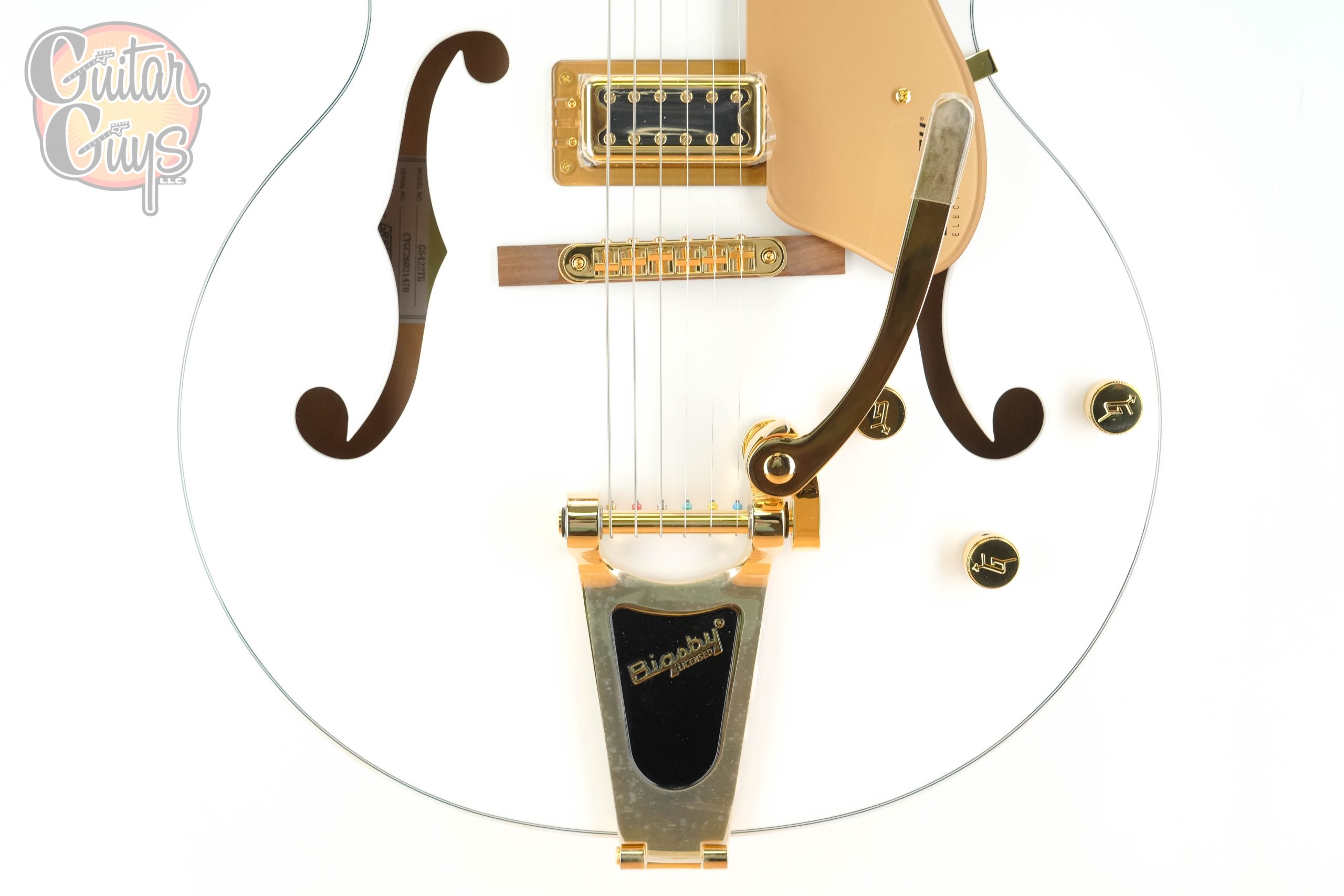 Gretsch G5422TG Electromatic Classic Hollow Body Double-Cut with Bigsby and Gold Hardware Snowcrest White - Image 3