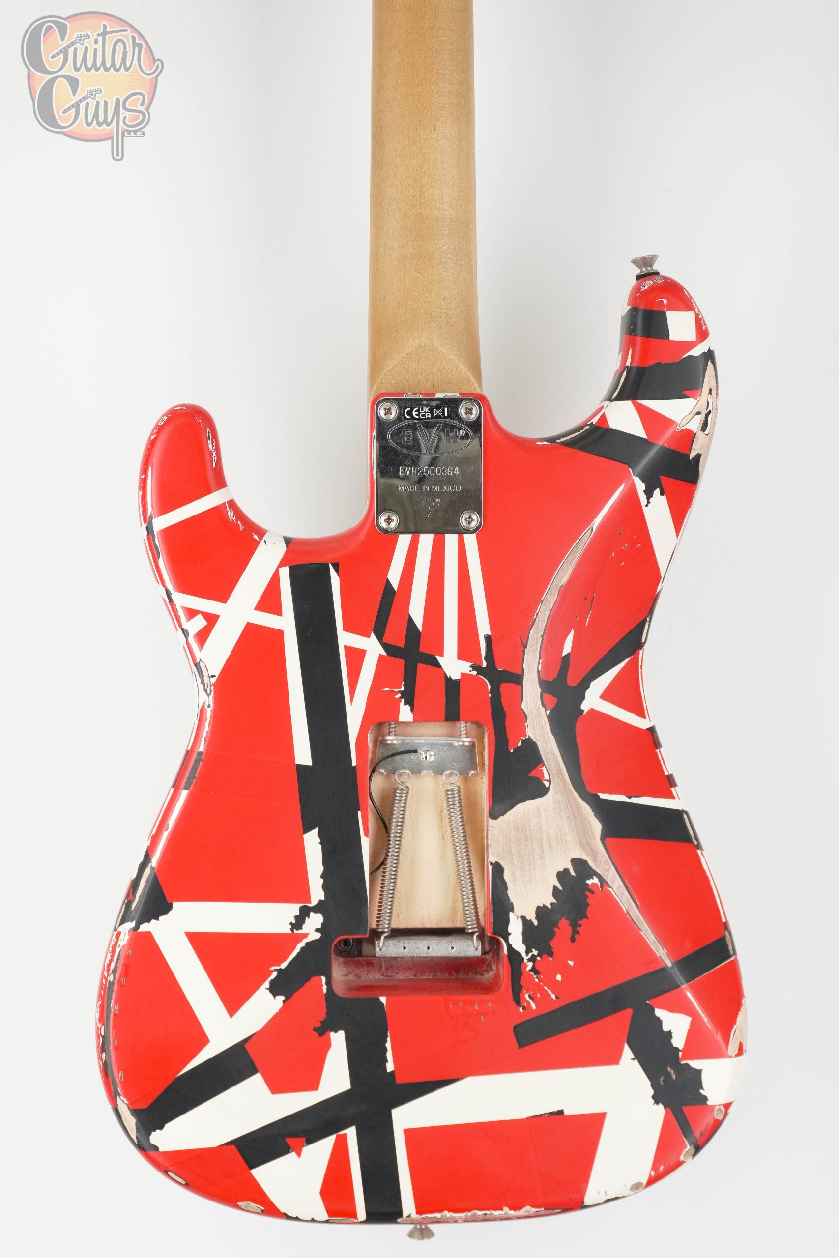 EVH Striped Series Frankenstein Relic Red with Black Stripes - Image 8