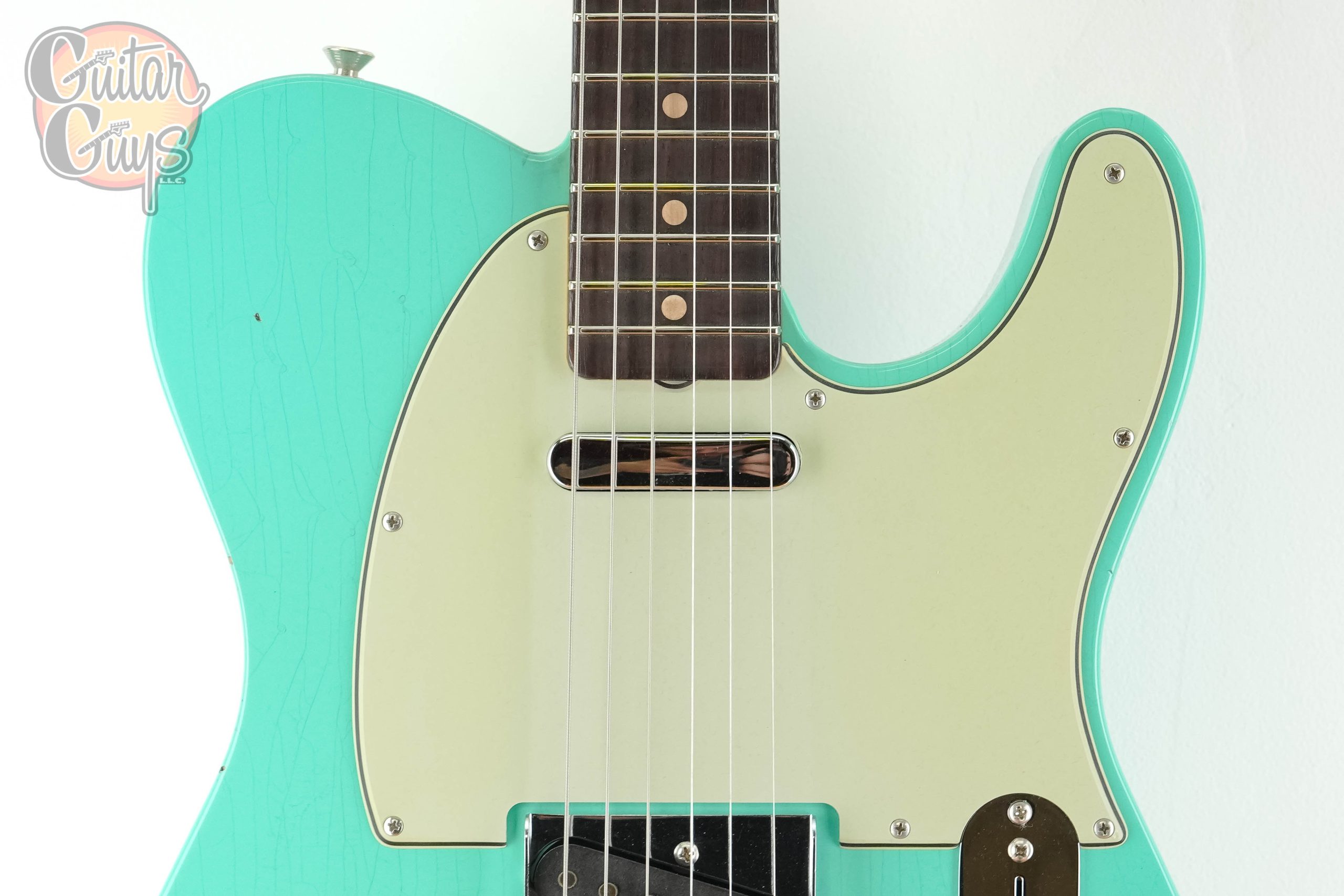 Fender Custom Shop 1963 Telecaster Matching Headstock Journeyman Relic Aged Seafoam Green - Image 4