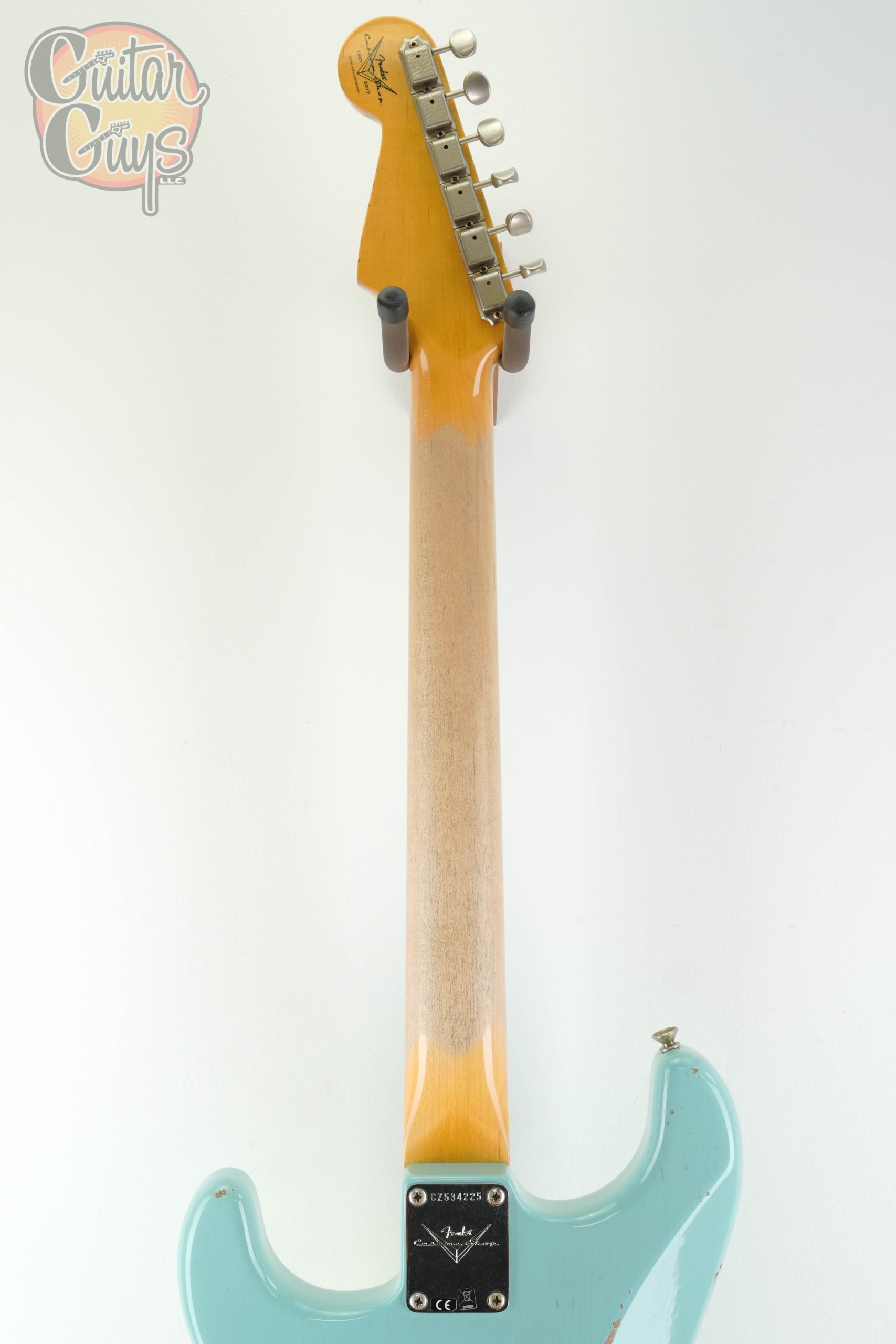 Pre-Owned Fender Custom Shop 1960 Stratocaster Relic Aged Daphne Blue - Image 7