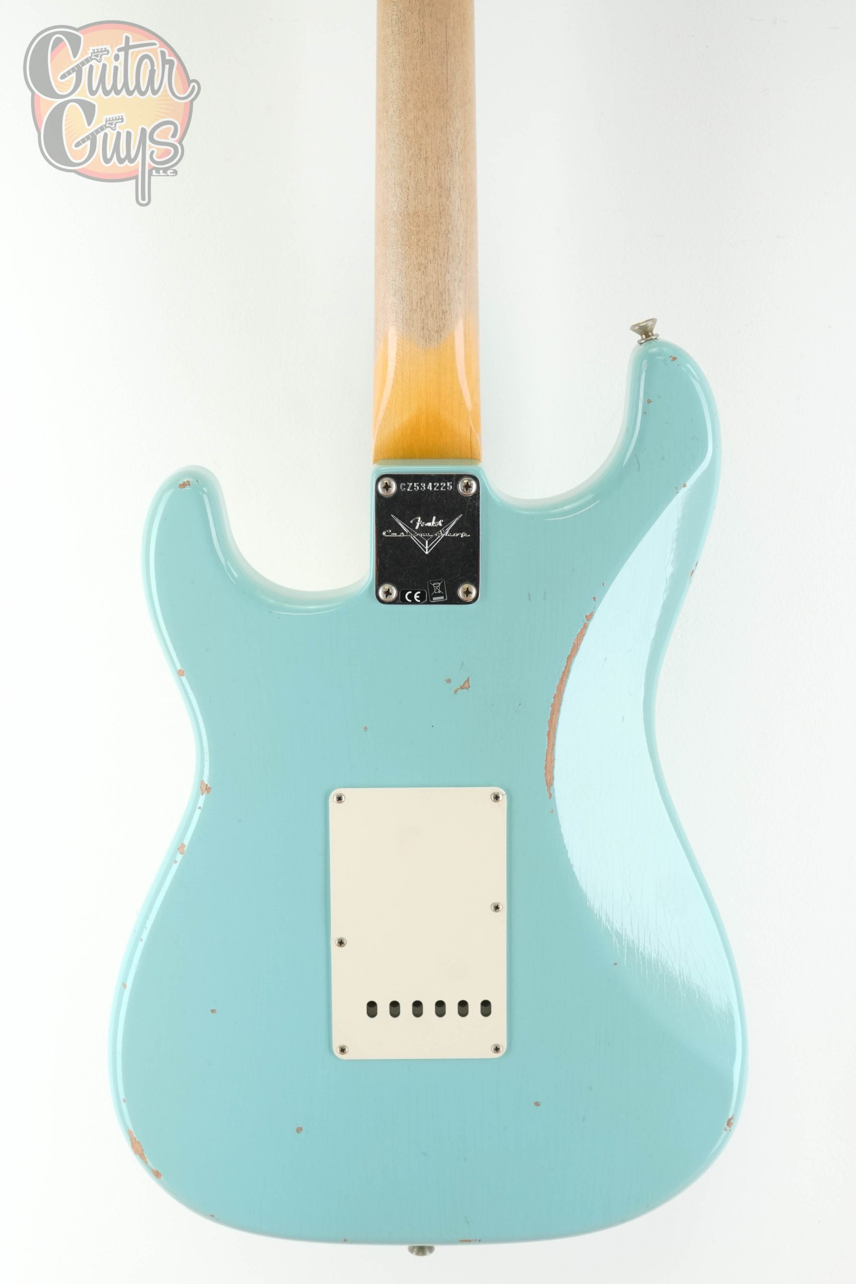 Pre-Owned Fender Custom Shop 1960 Stratocaster Relic Aged Daphne Blue - Image 8