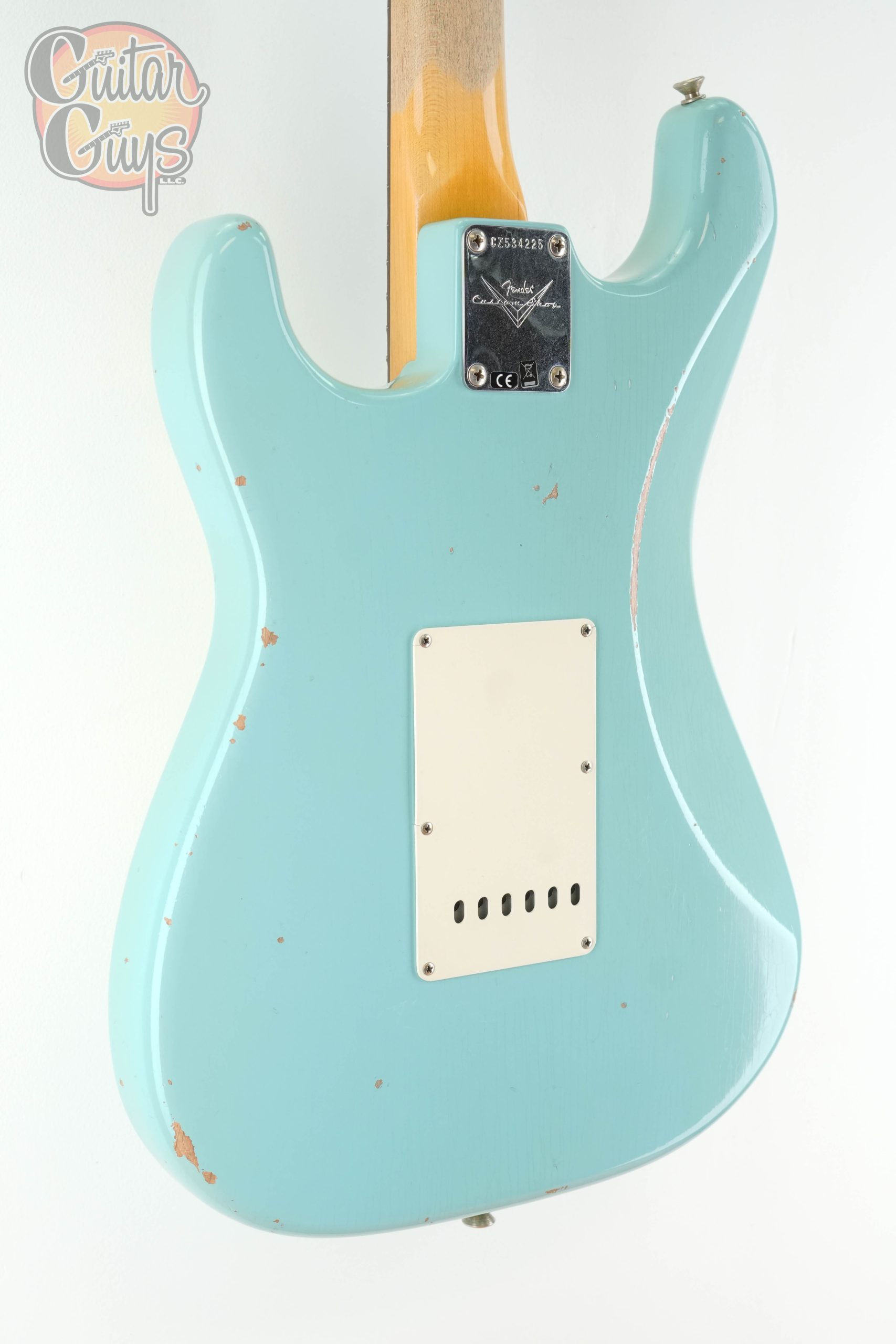 Pre-Owned Fender Custom Shop 1960 Stratocaster Relic Aged Daphne Blue - Image 9