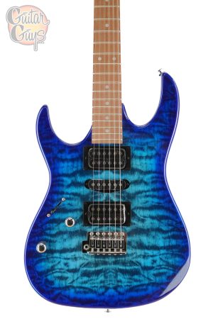 Ibanez GRX70QALTBB Left Handed Transparent Blue Burst