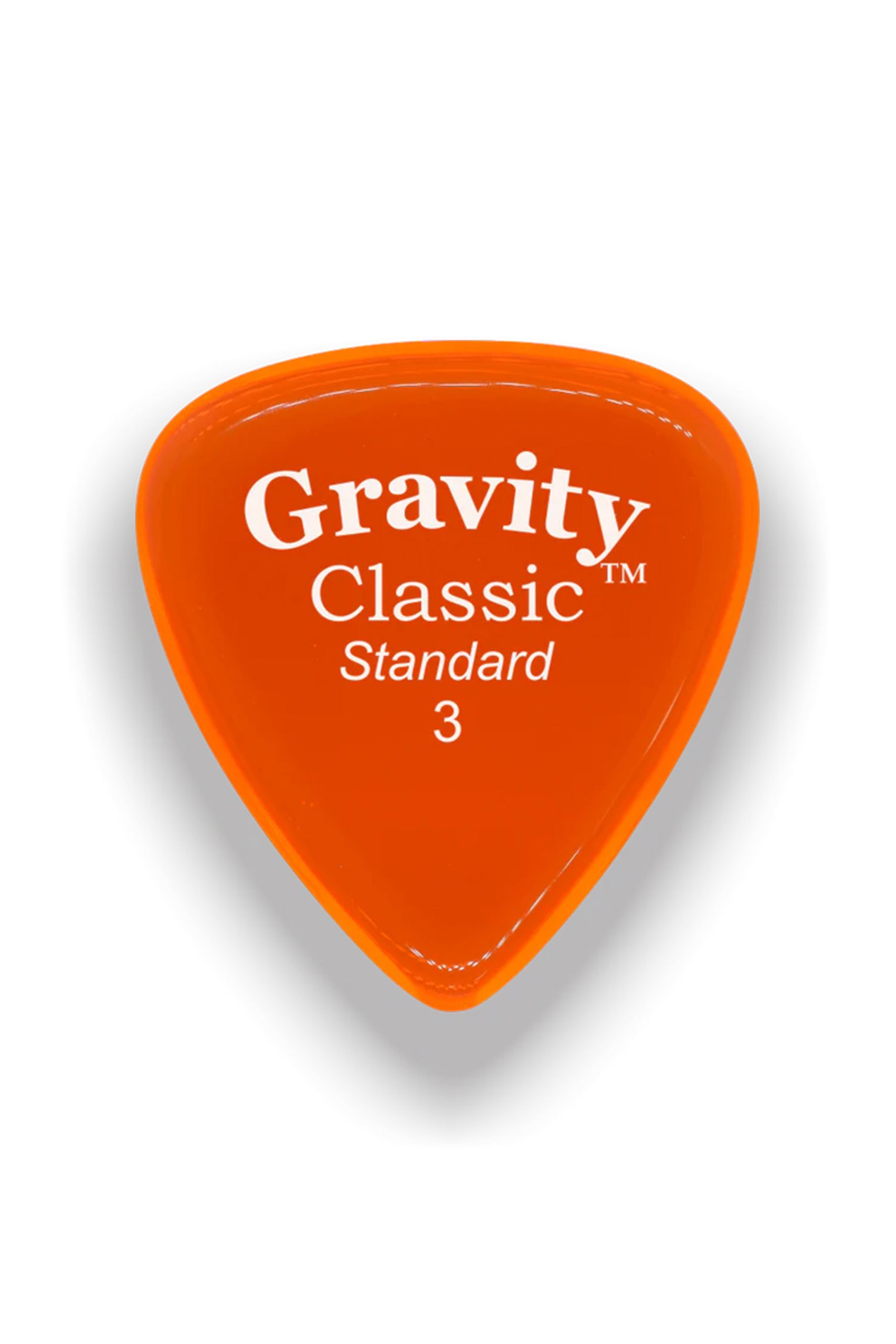 Gravity Picks GCLS3P Classic Standard 3.0mm Polished Orange