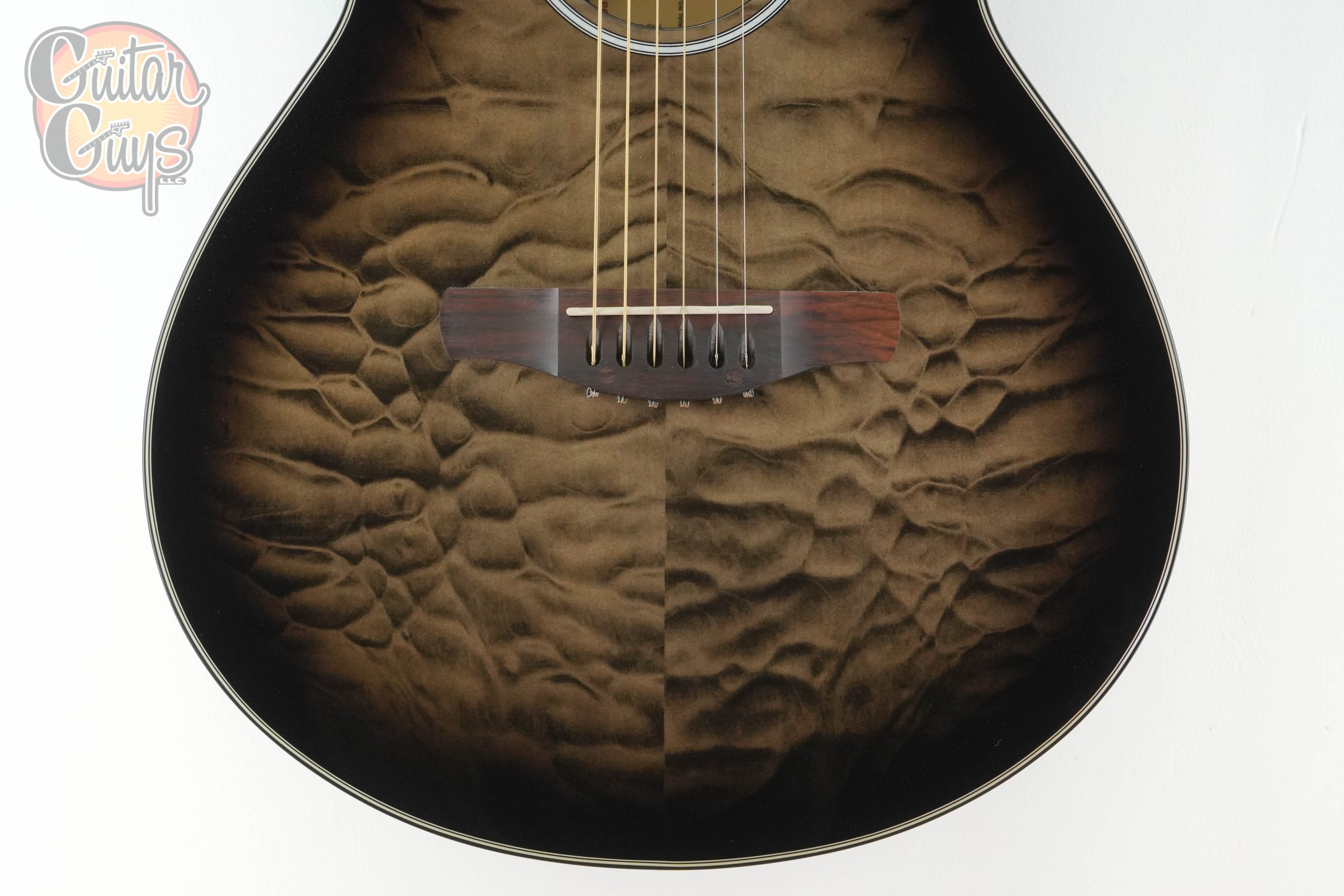 Ibanez AEWC16QA Transparent Black Sunburst - Image 3