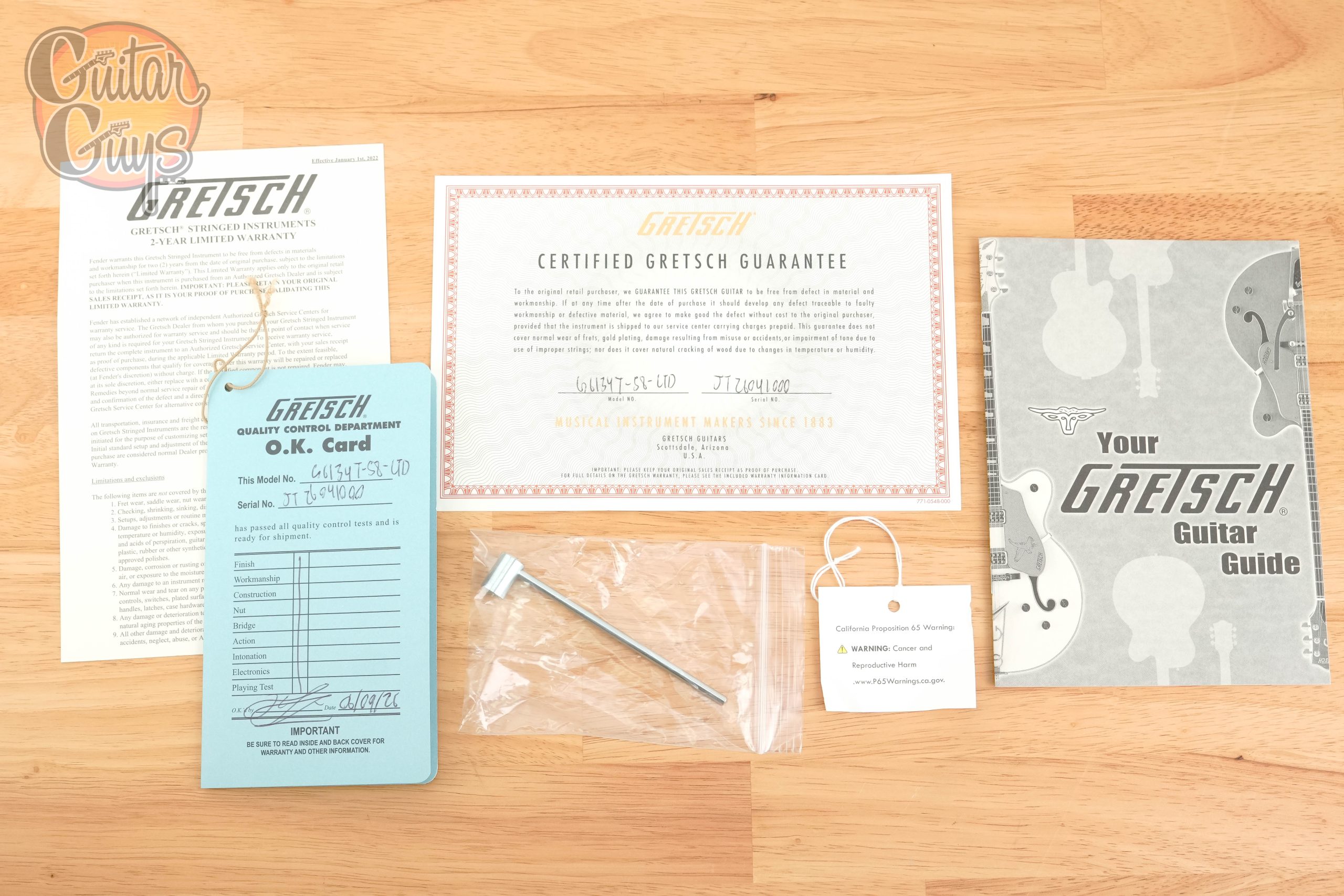 Gretsch G6134T-58 Limited Edition Penguin Light Blue Pearl - Image 11