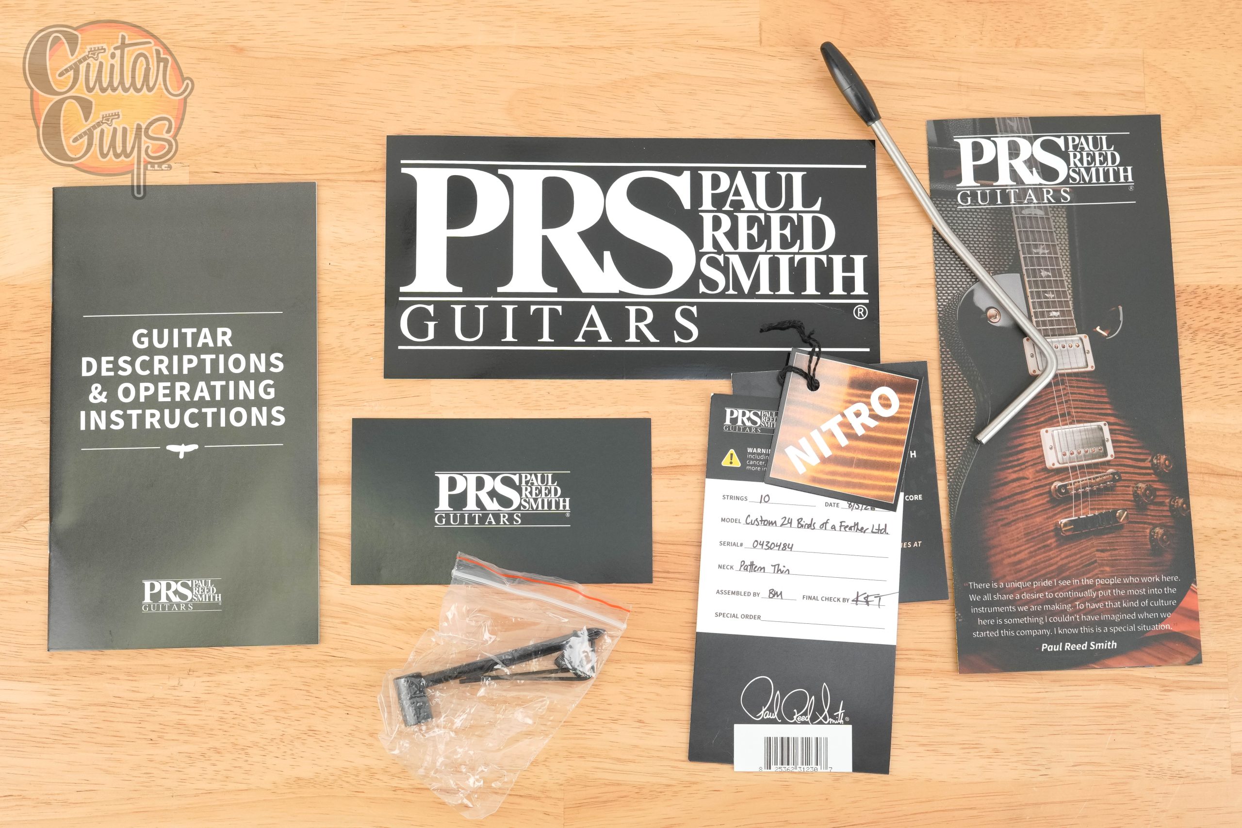 PRS Custom 24 Birds of a Feather Limited Edition Charcoal Microburst - Image 11