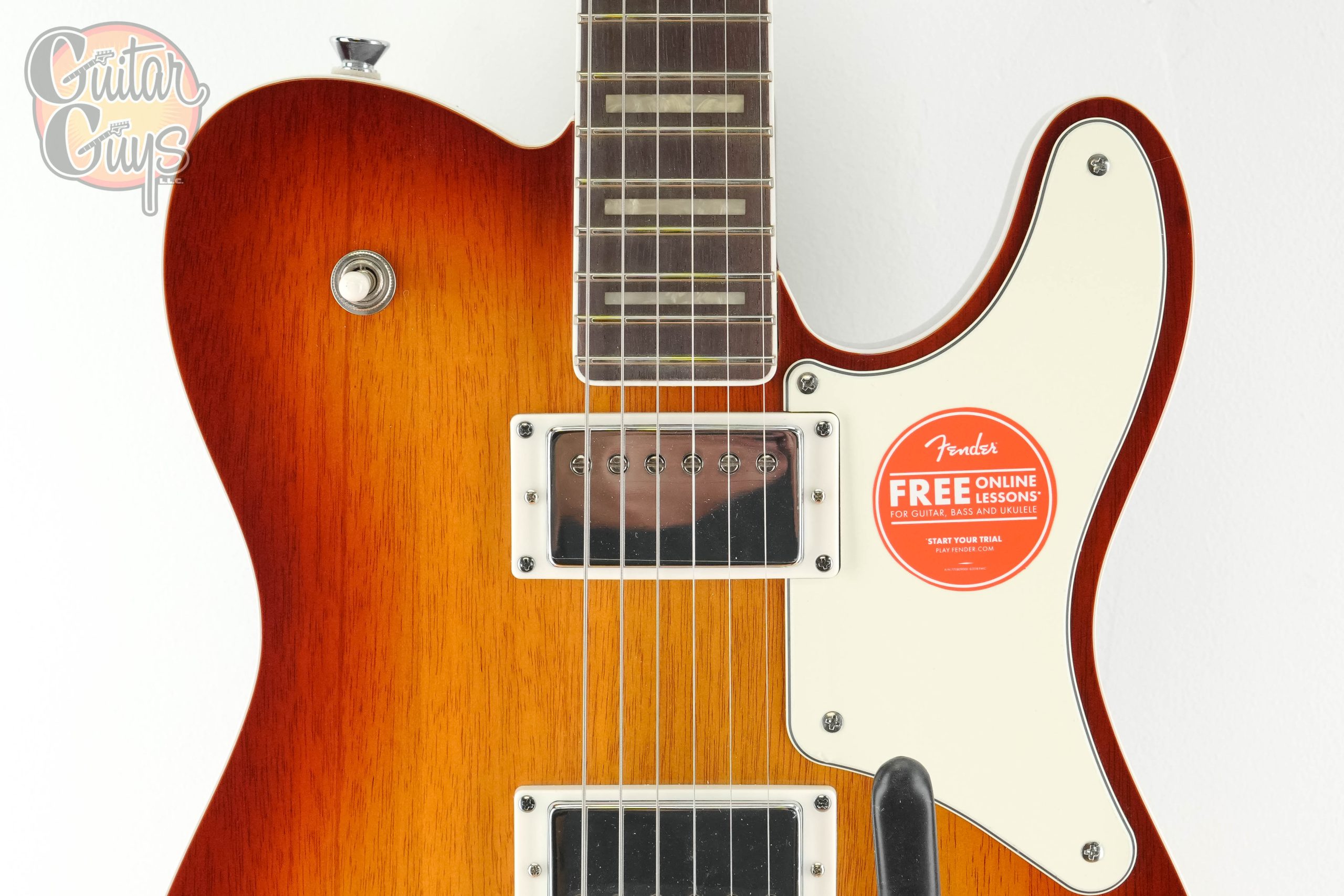 Squier Paranormal Troublemaker Telecaster Deluxe Bigsby Honey Sunburst - Image 6