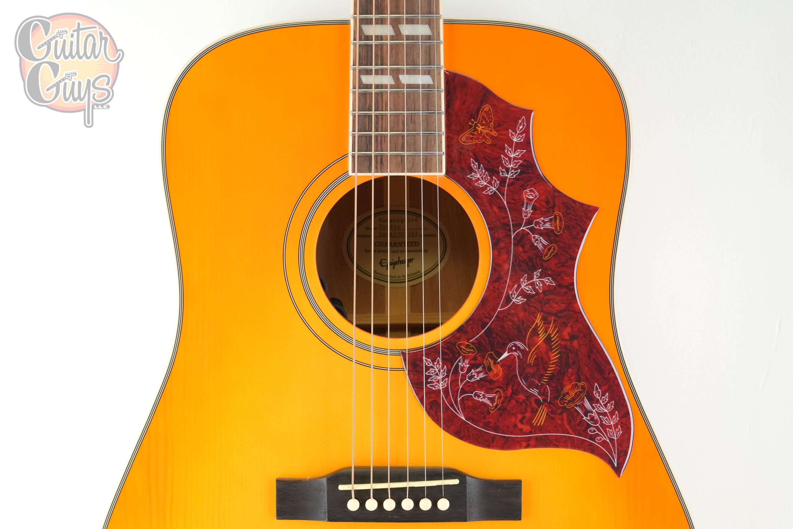 Epiphone Hummingbird Studio Heritage Cherry Sunburst - Image 6