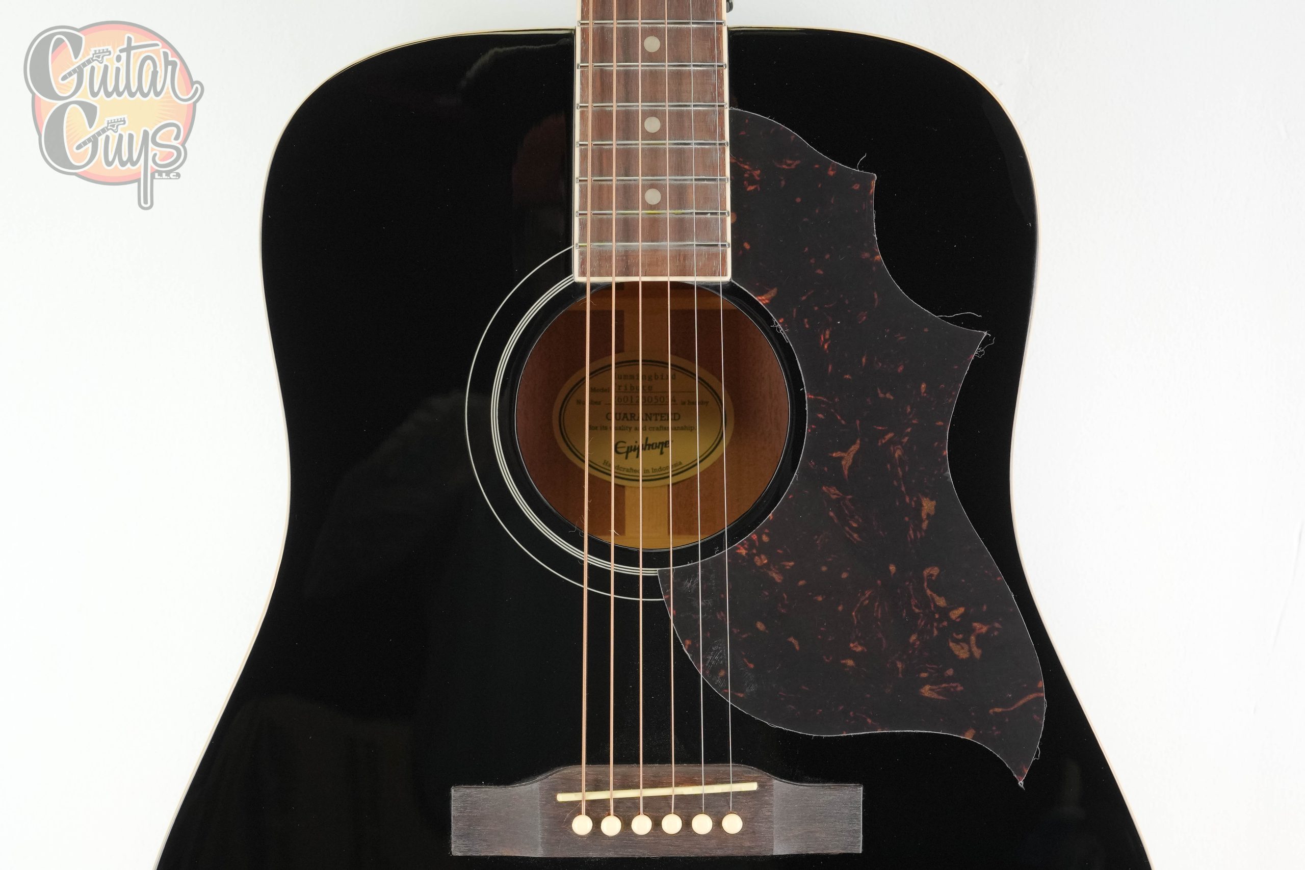 Epiphone Hummingbird Tribute​ Ebony - Guitar Guys