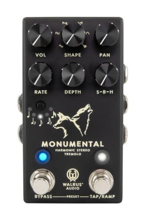 Walrus Audio Monumental V3 Stereo Harmonic Tap Tremolo Black