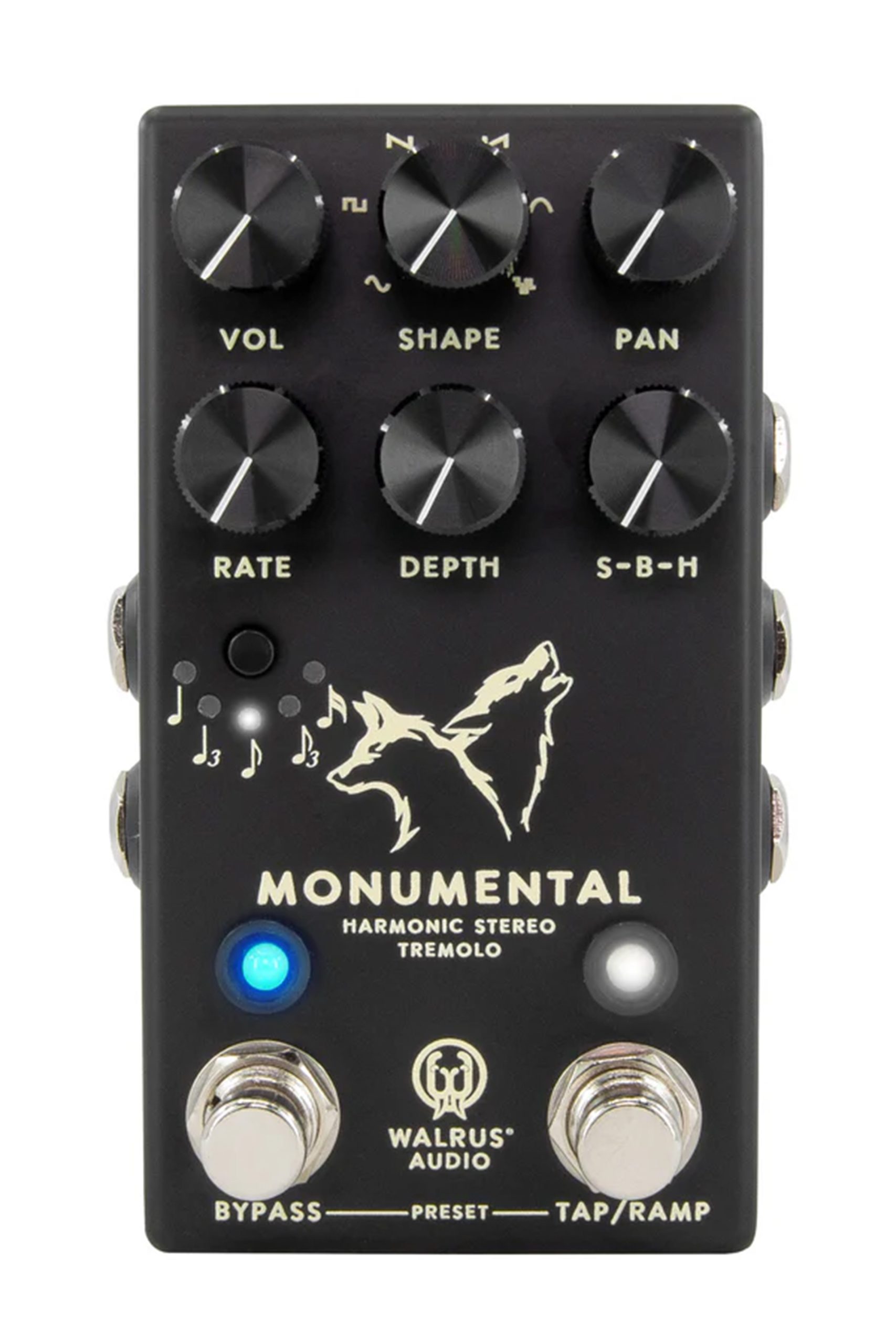 Walrus Audio Monumental V3 Stereo Harmonic Tap Tremolo Black