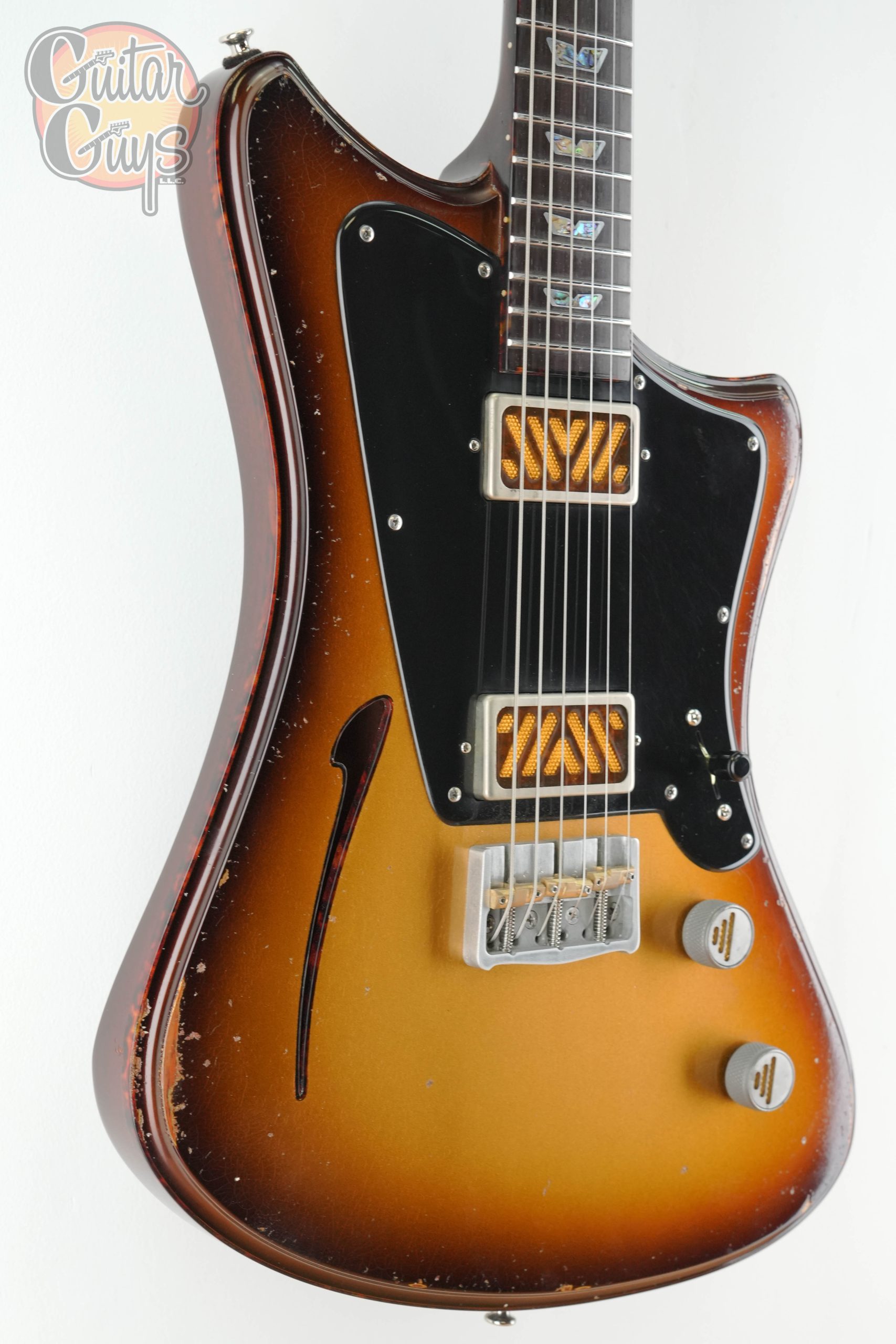 Pre-Owned Corsell Guitars Legacy Old Gold Burst Baritone - Image 7