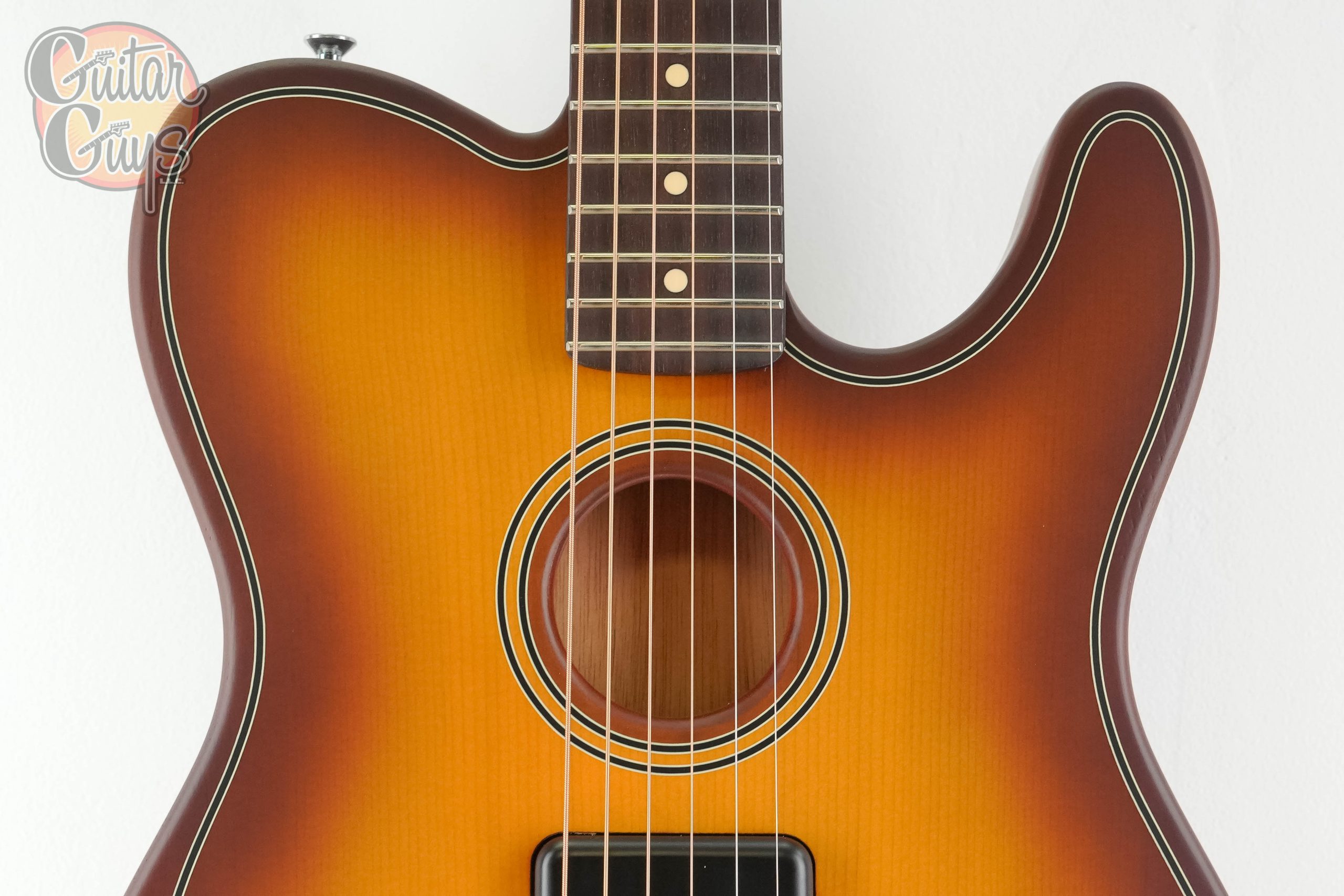 Fender Acoustasonic Standard Telecaster Honey Burst - Image 4