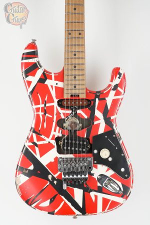 EVH Striped Series Frankenstein Relic Red with Black Stripes