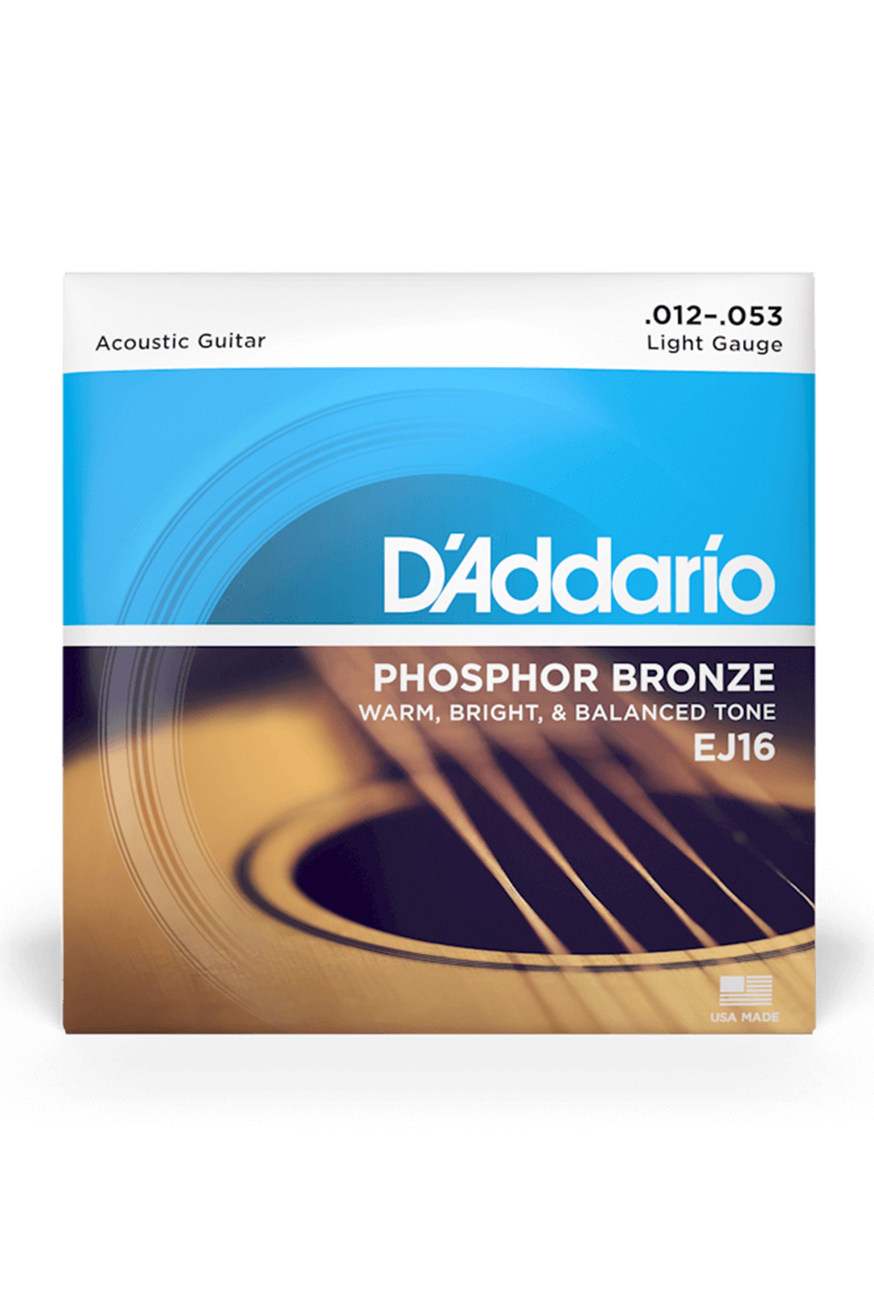 D'Addario EJ16 Light 12-53 Phosphor Bronze