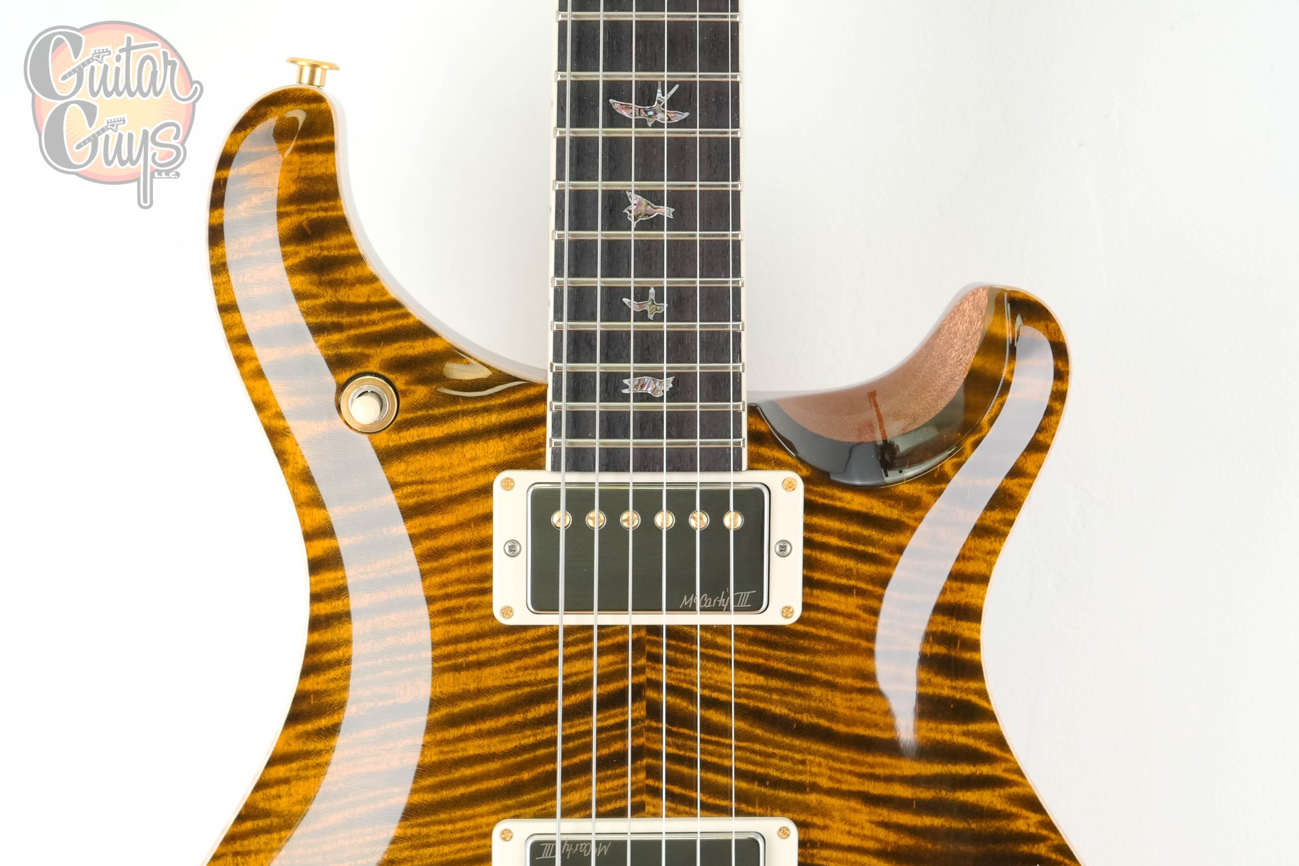 PRS Wood Library McCarty 594 Tremolo Pink Heart Tiger Eye - Image 4