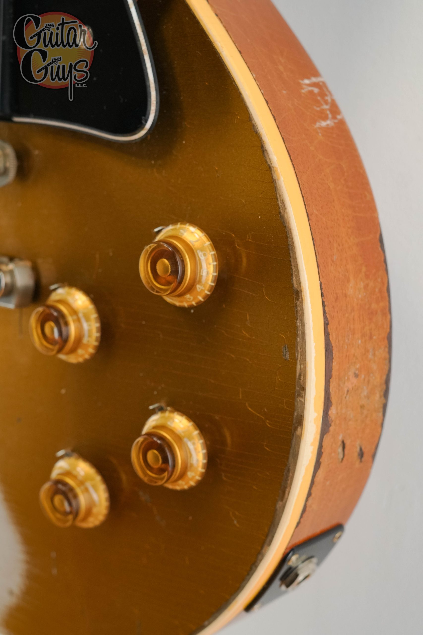 Pre-Owned Gibson Custom Shop 1957 Les Paul Standard Gold Top Murphy Lab Ultra Heavy Aged Wildwood Spec - Image 6