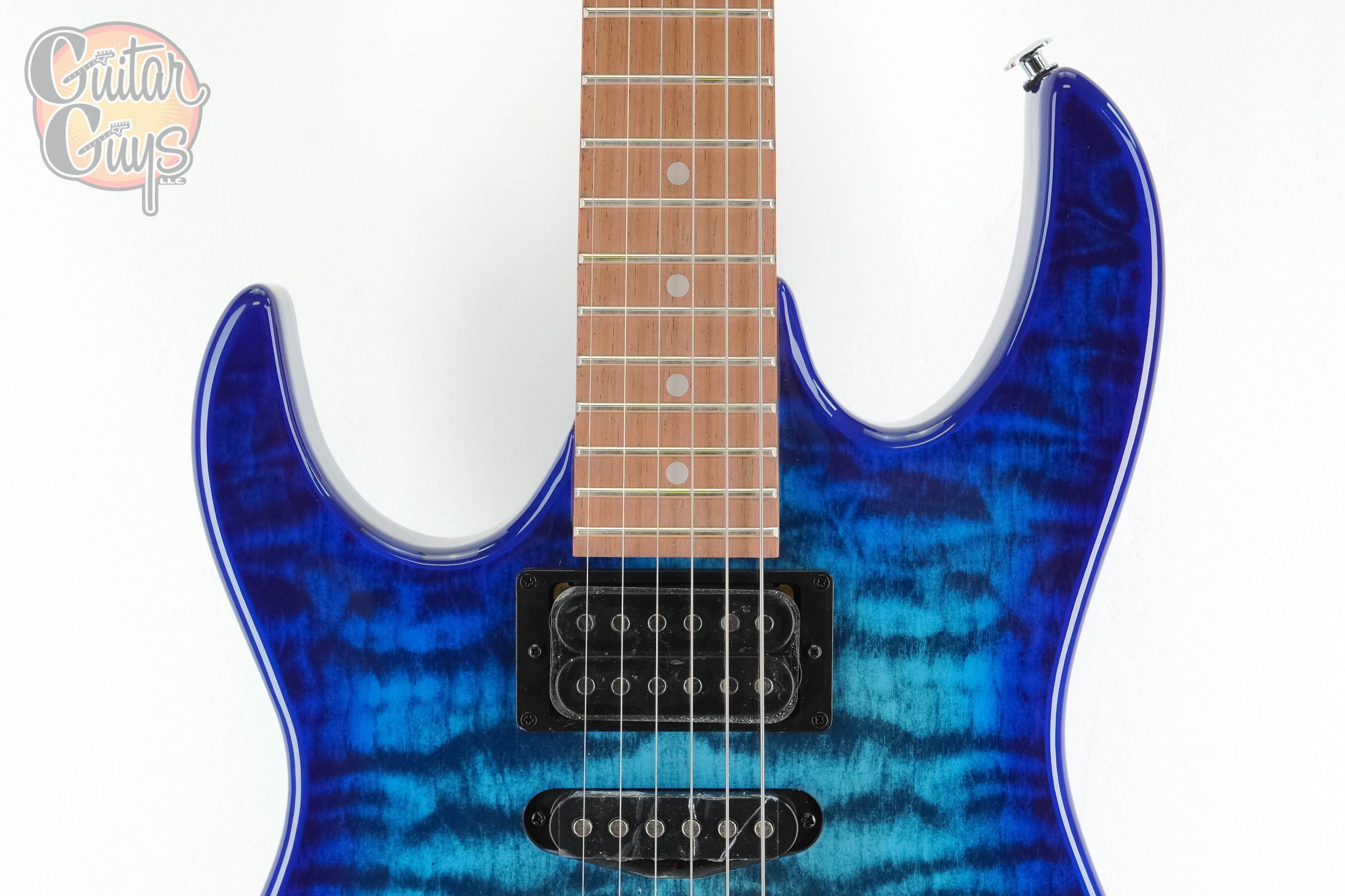 Ibanez GRX70QALTBB Left Handed Transparent Blue Burst - Image 4